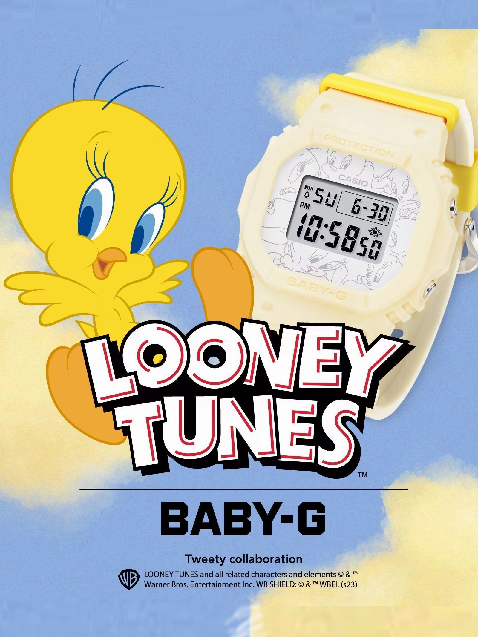 NEW Casio Baby-G TWEETY LOONEY TUNES Lmtd Edtn Digital Womens Watch BGD565TW-5