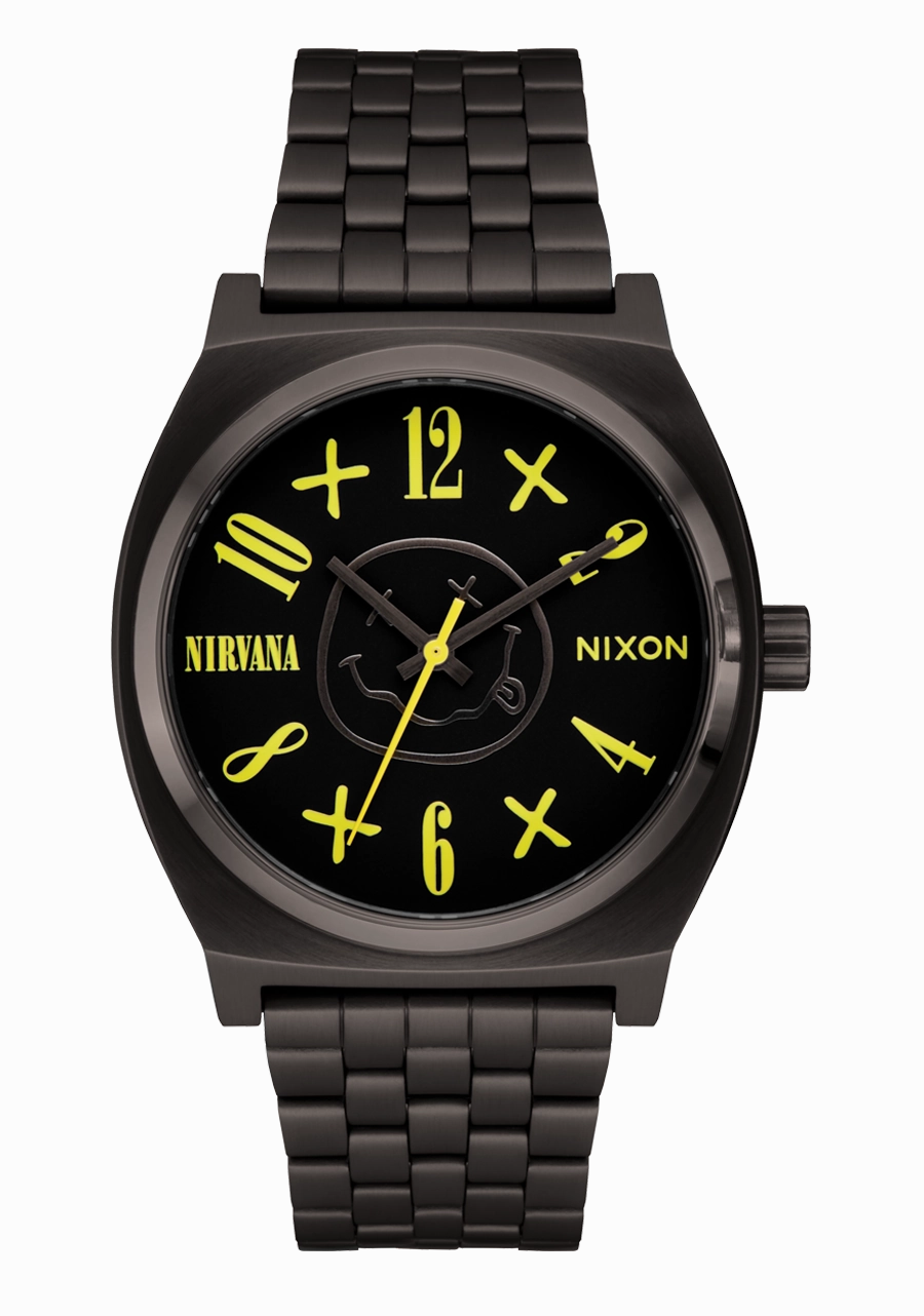 Nirvana Time Teller - Black Nirvana Smiley Face