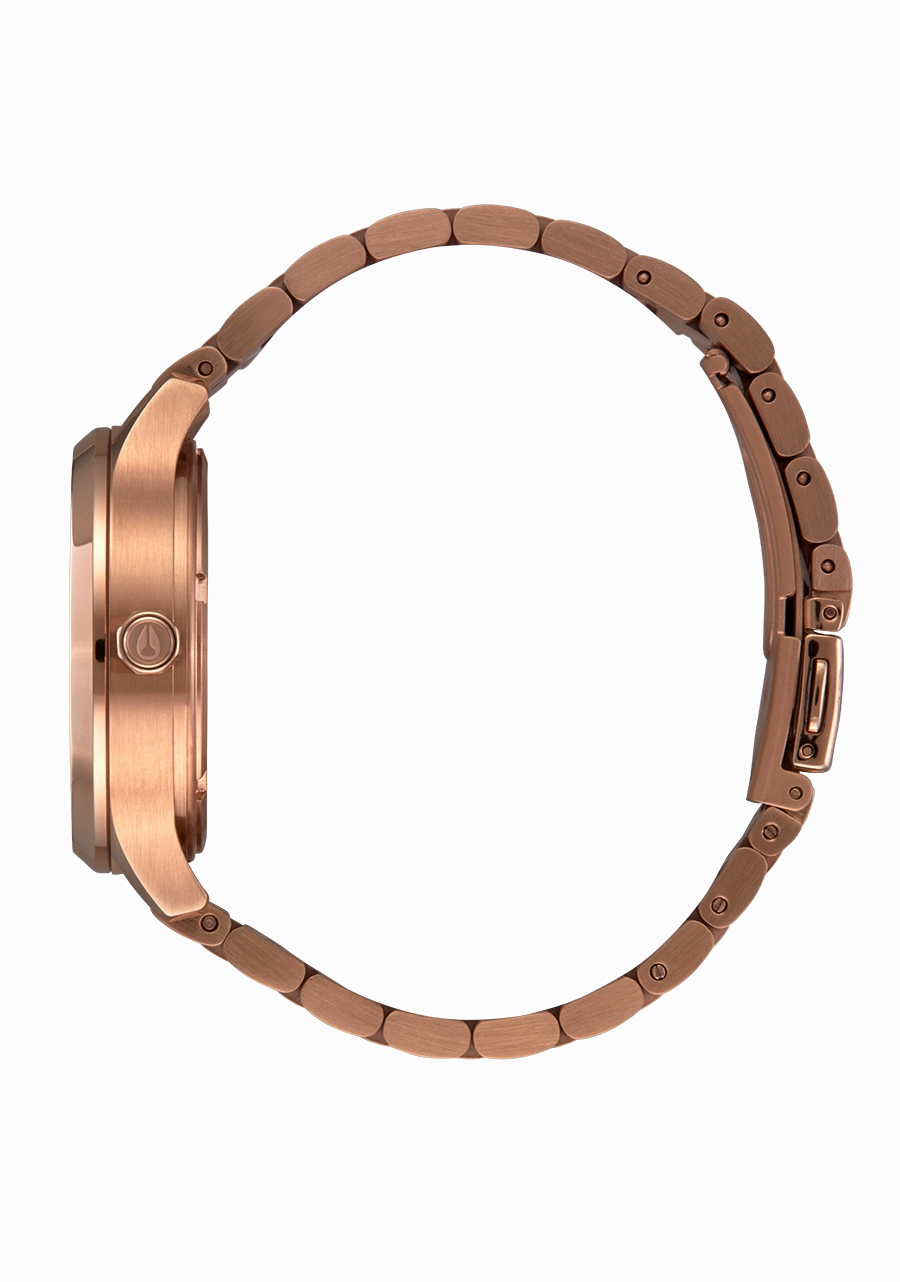 Nixon Optimist Stainless Steel Rose Gold Dial Womens Watch A1342-897-00