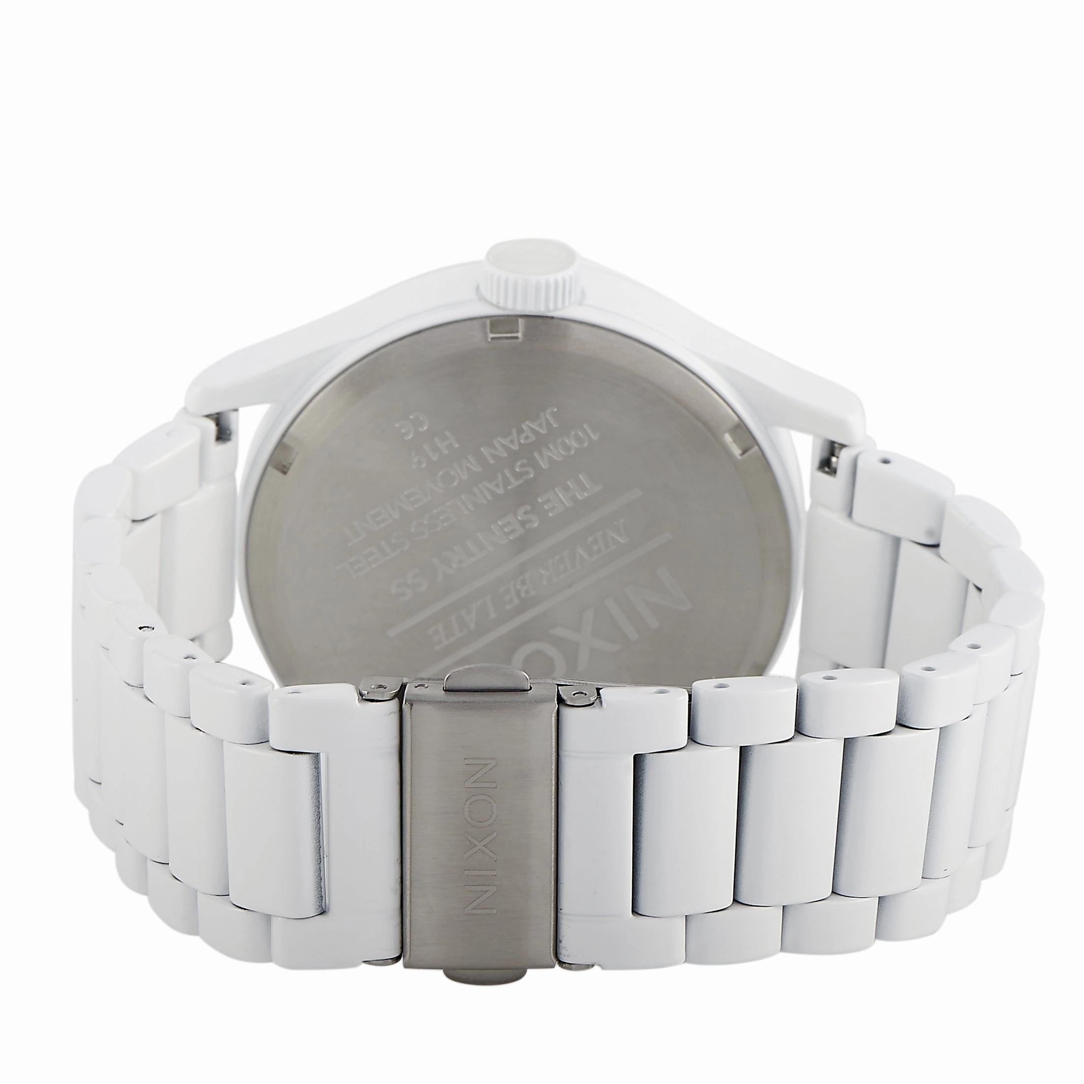 Nixon Sentry SS 42 mm All White Stainless Steel Watch A356 126