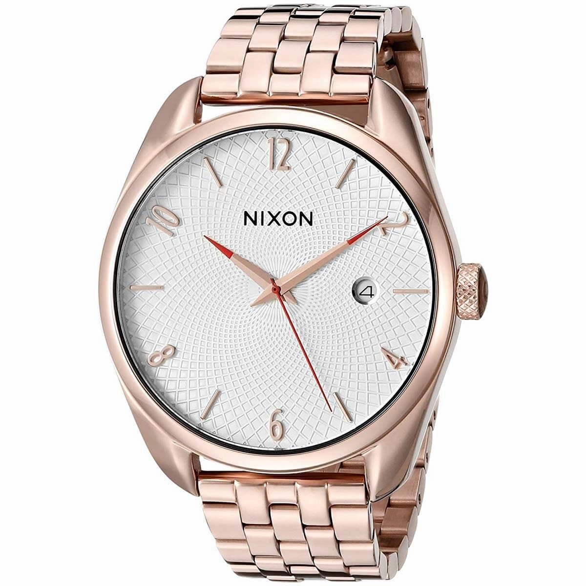 Nixon Women's Quartz Watch - Bullet Rose Gold Tone Bracelet | A4182183