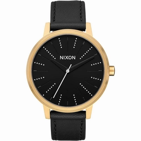 Nixon Women's Quartz Watch - Kensington Black Dial Leather Strap SS Case | A1082879