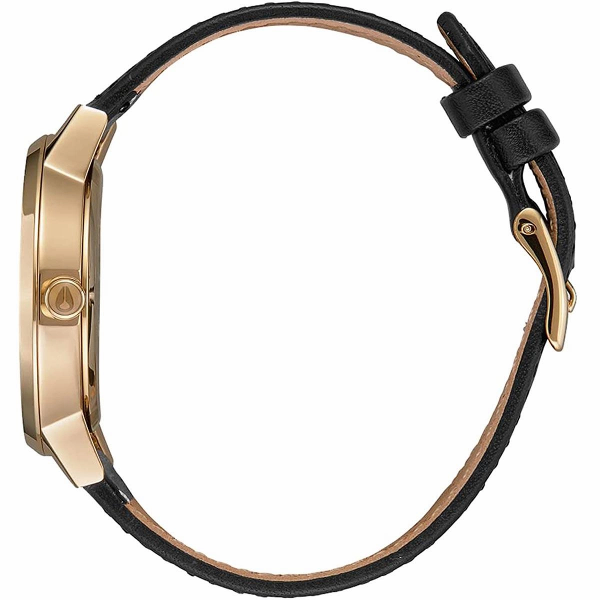 Nixon Women's Quartz Watch - Kensington Black Dial Leather Strap SS Case | A1082879