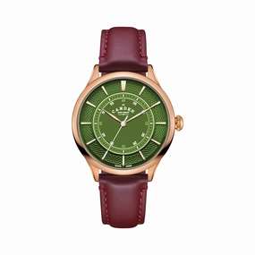 No.274 Rose gold, green and oxblood