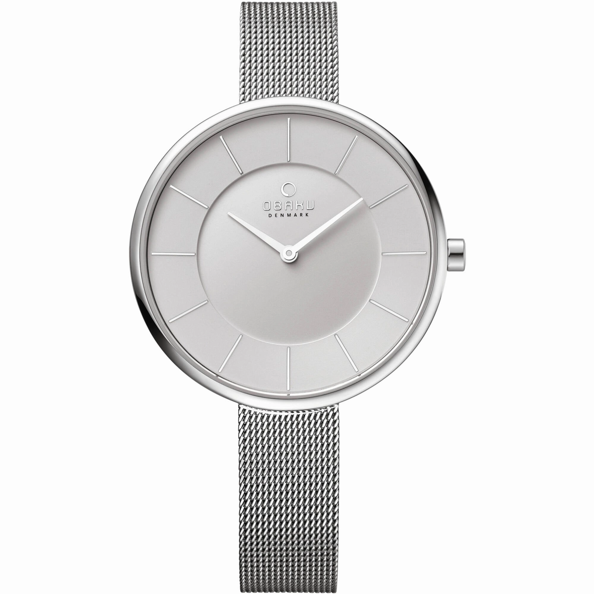 Obaku Women's Watch - Sand Quartz White Dial Stainless Steel Bracelet | V185LXCIMC