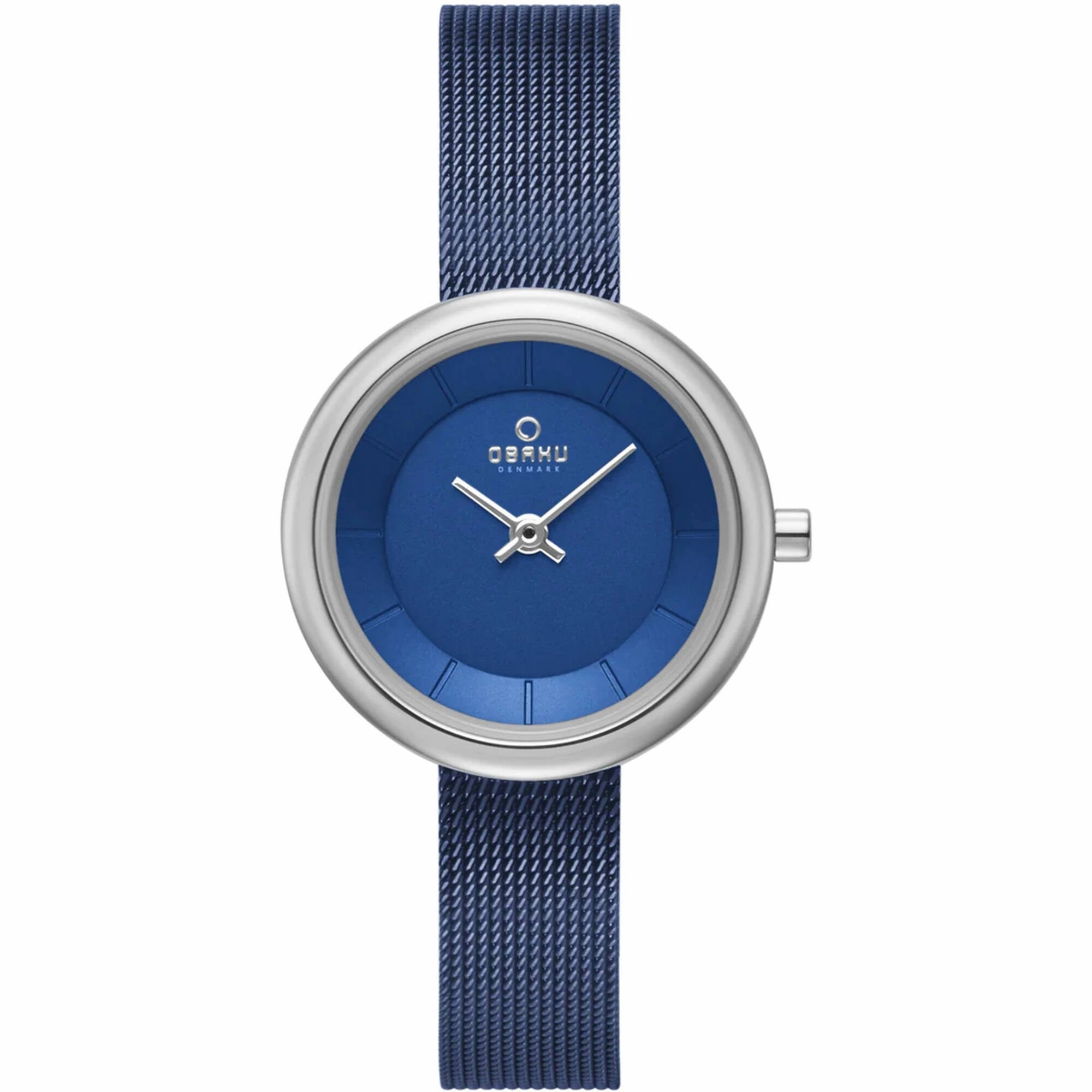 Obaku Women's Watch - Stille Arctic Blue Dial Plated Steel Bracelet | V146LXCLML