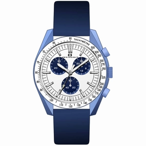 Oceanaut Men's Watch - Orbit Quartz White Dial Blue Leather Strap | OC7585