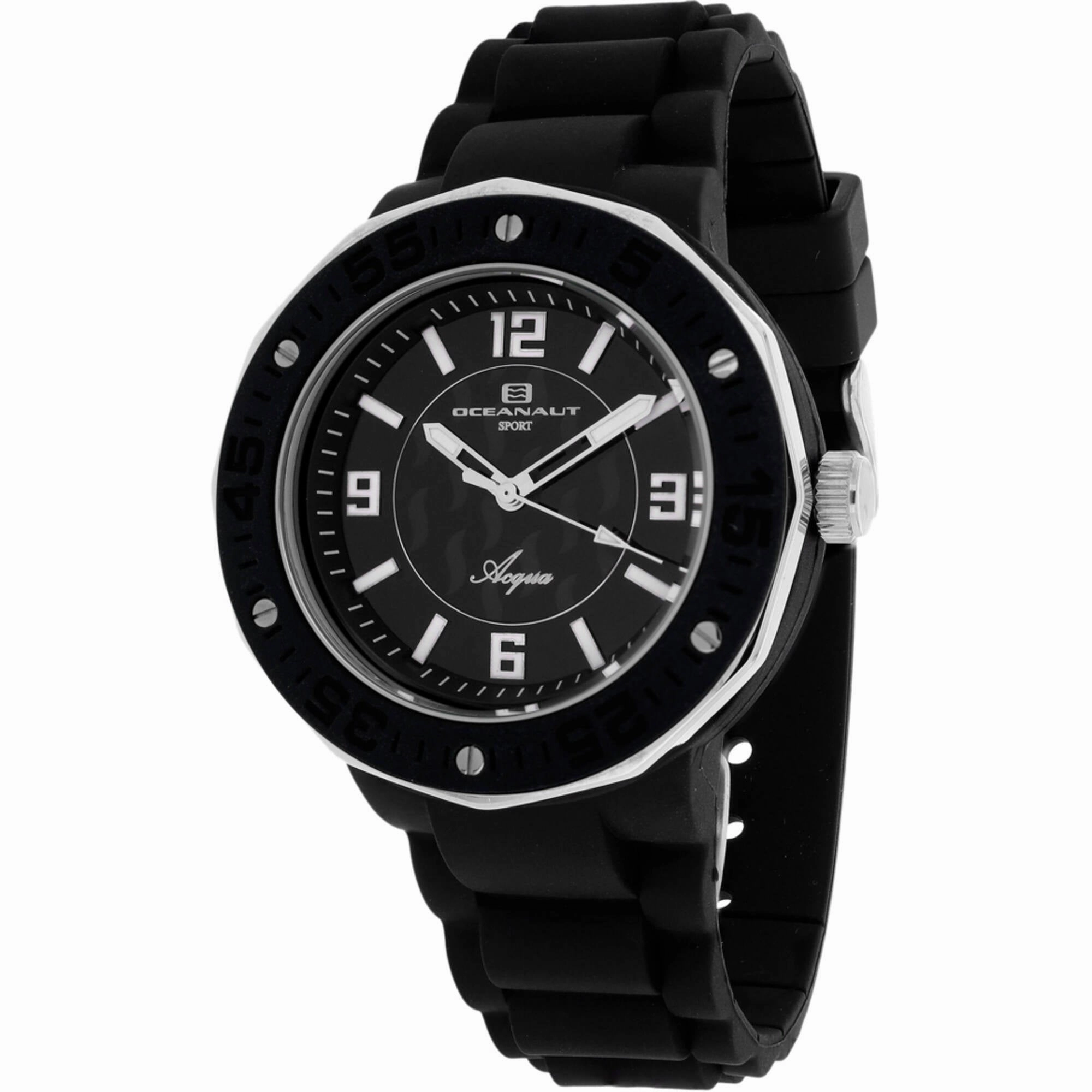 Oceanaut Women's Watch - Acqua Quartz Black Dial Rubber Strap | OC0219
