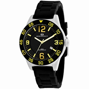 Oceanaut Women's Watch - Aqua One Silver Tone Case Black Dial Rubber Strap | OC2810