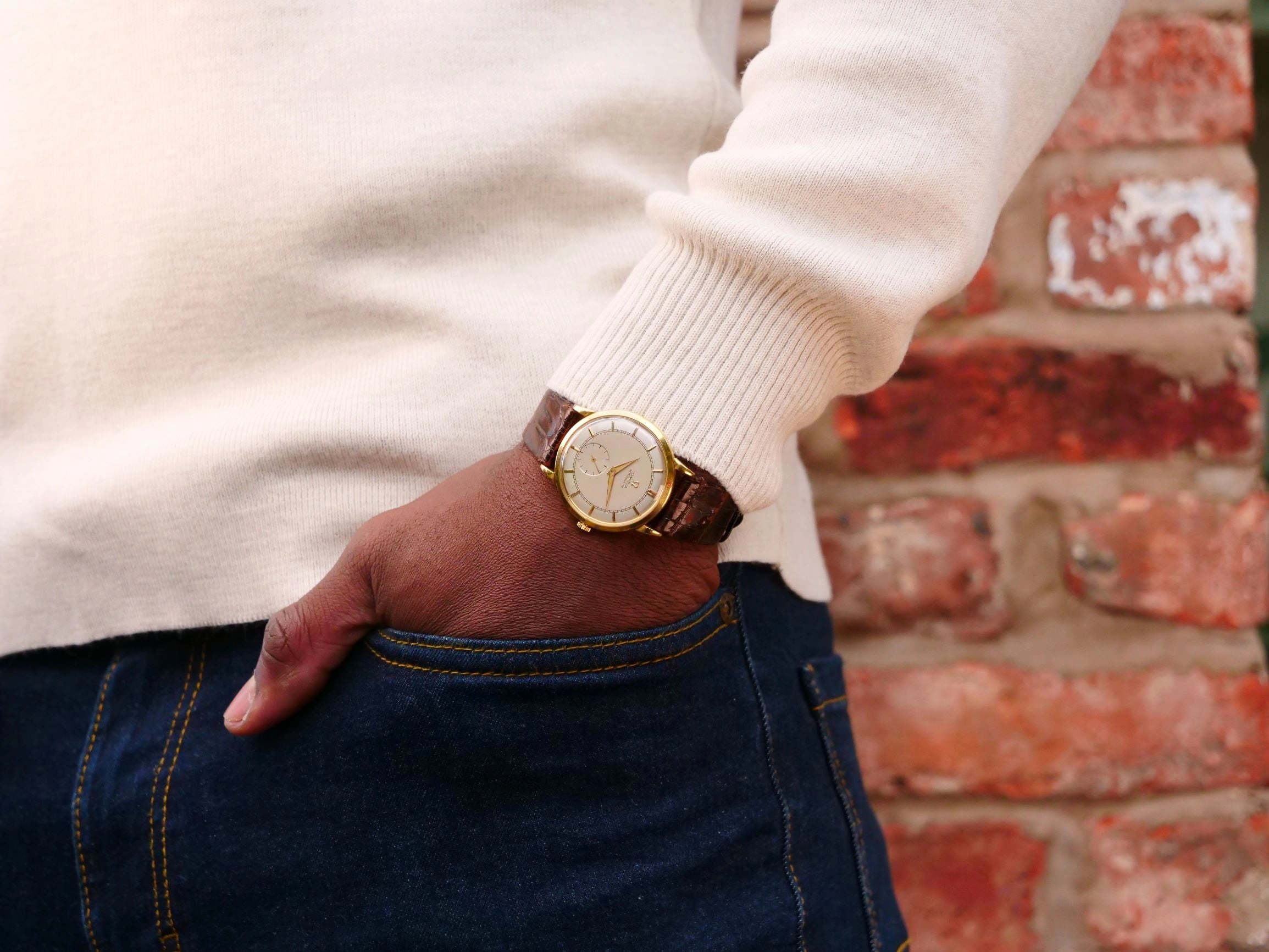 Omega 18ct gold vintage automatic dress watch