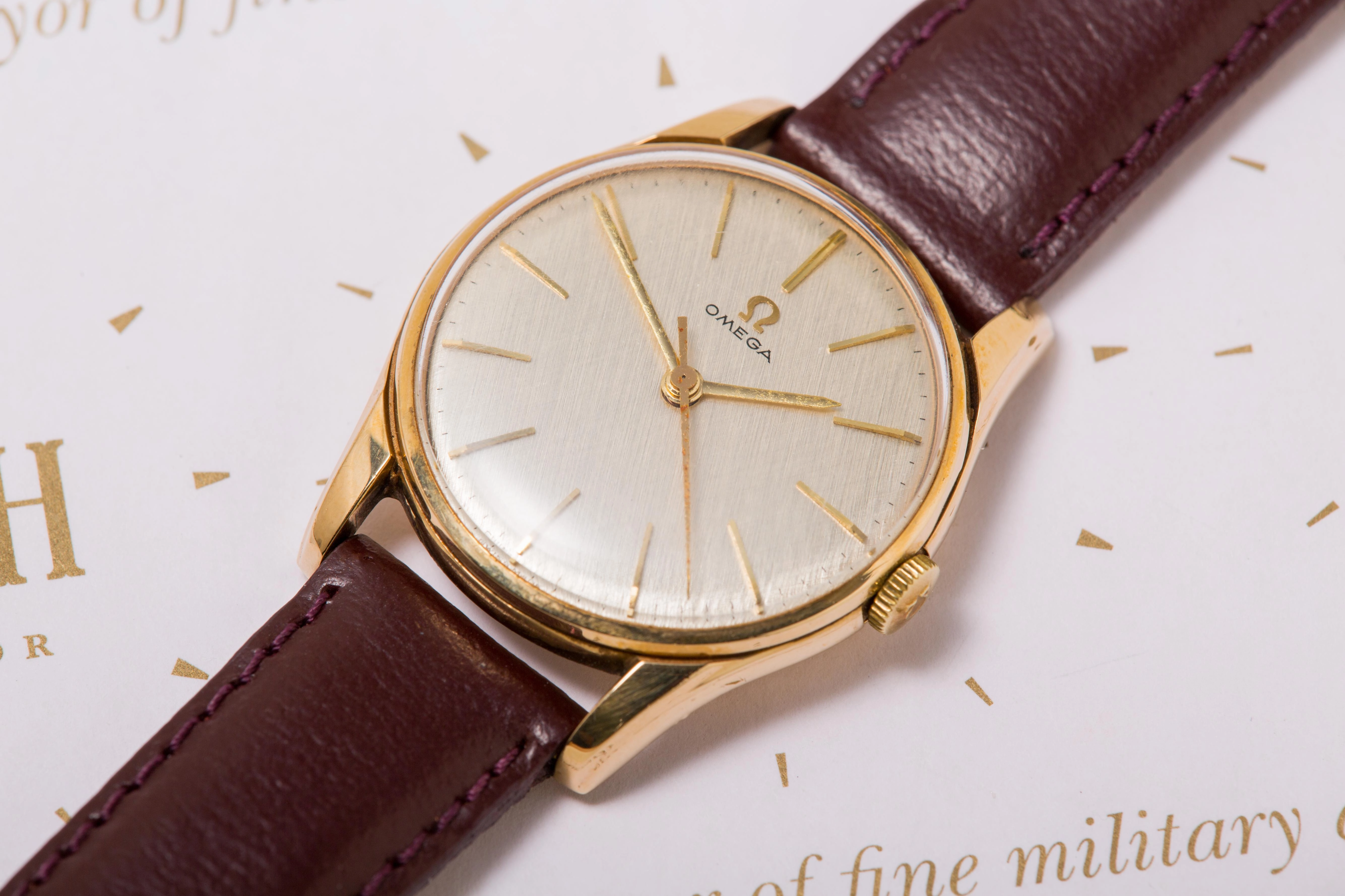 Omega 9ct gold vintage dress watch