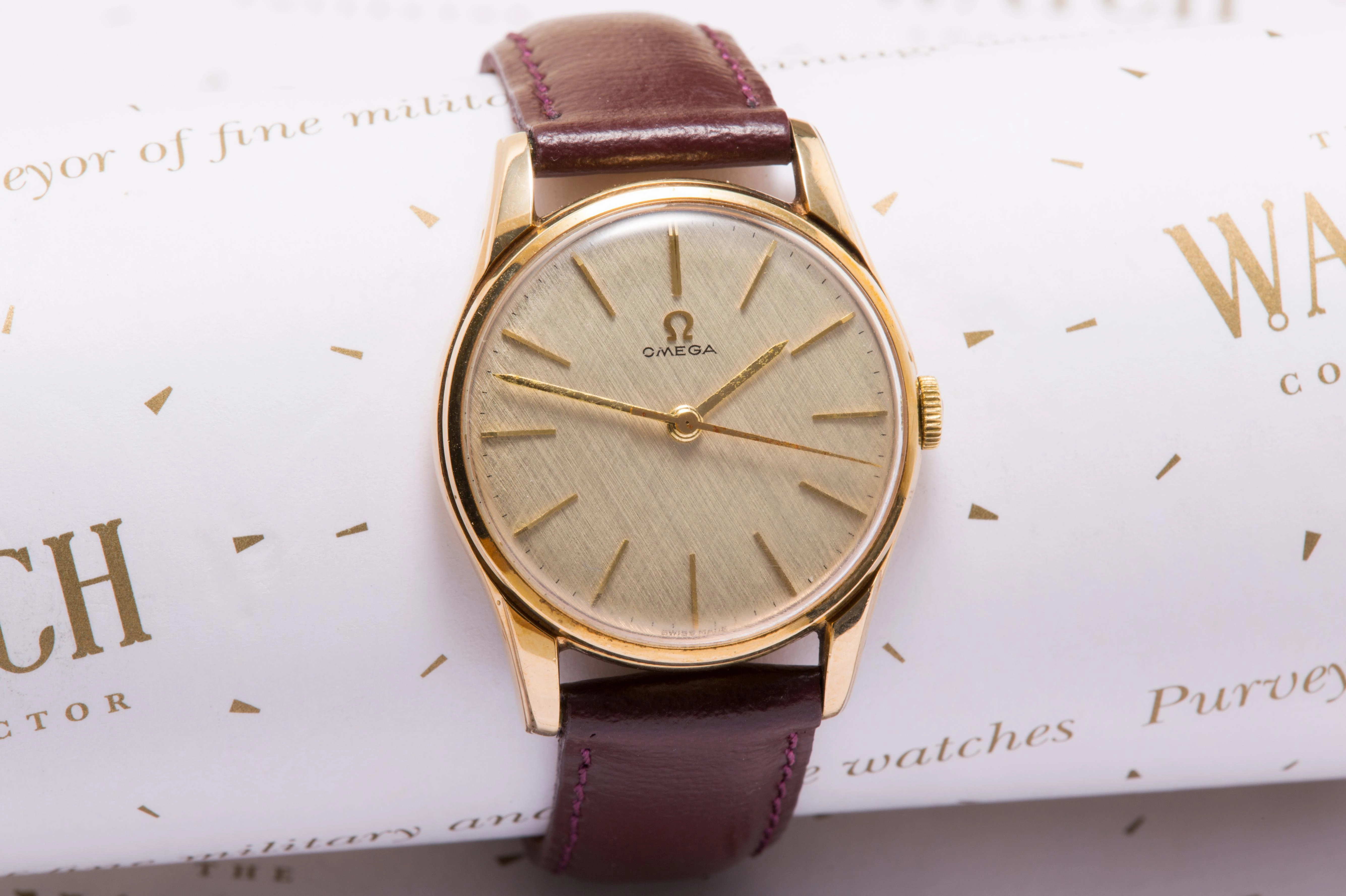 Omega 9ct gold vintage dress watch