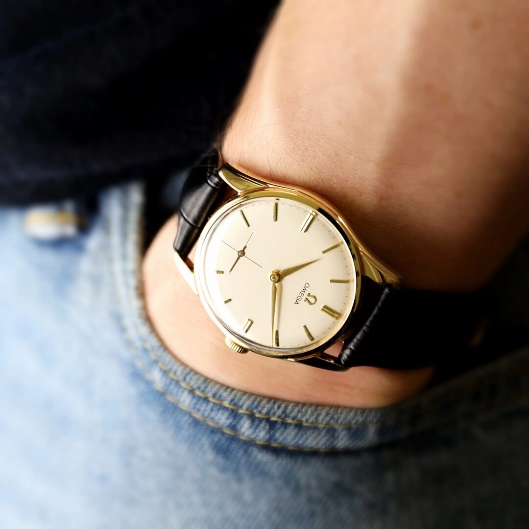 Omega 9k Gold Dress Watch, 1959