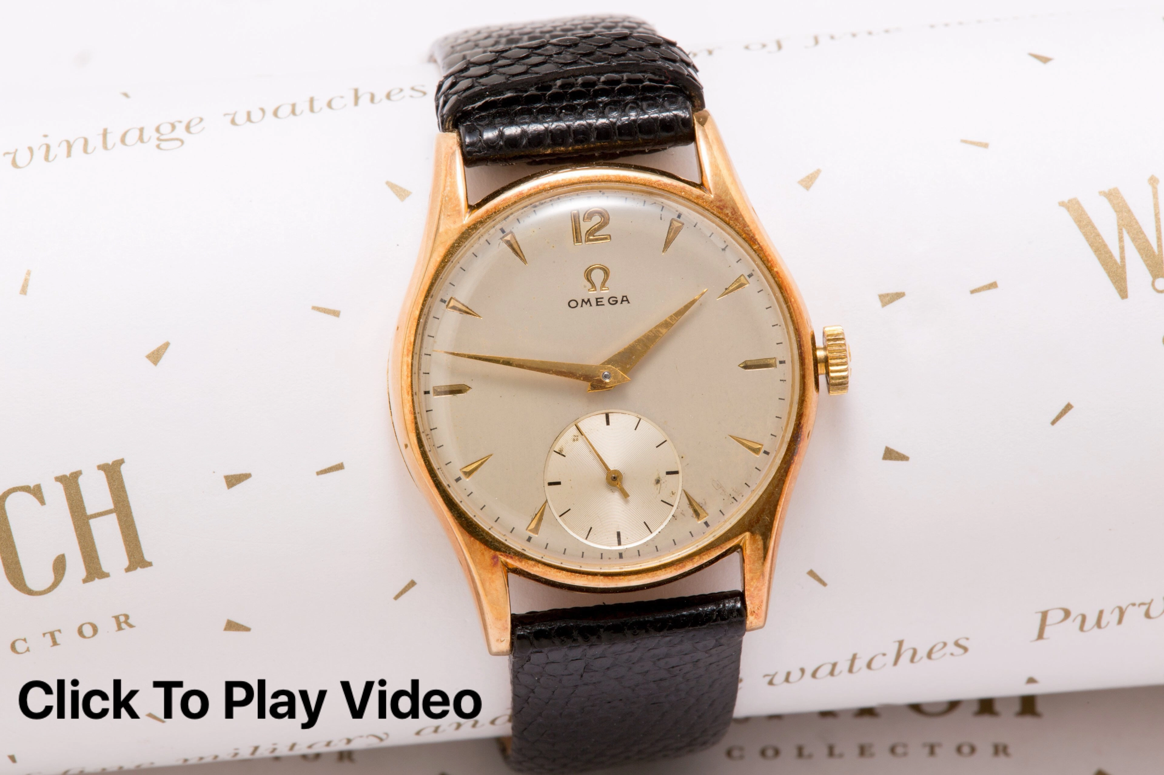 Omega Cal 265 "Tressor" solid 14 ct gold SOLD