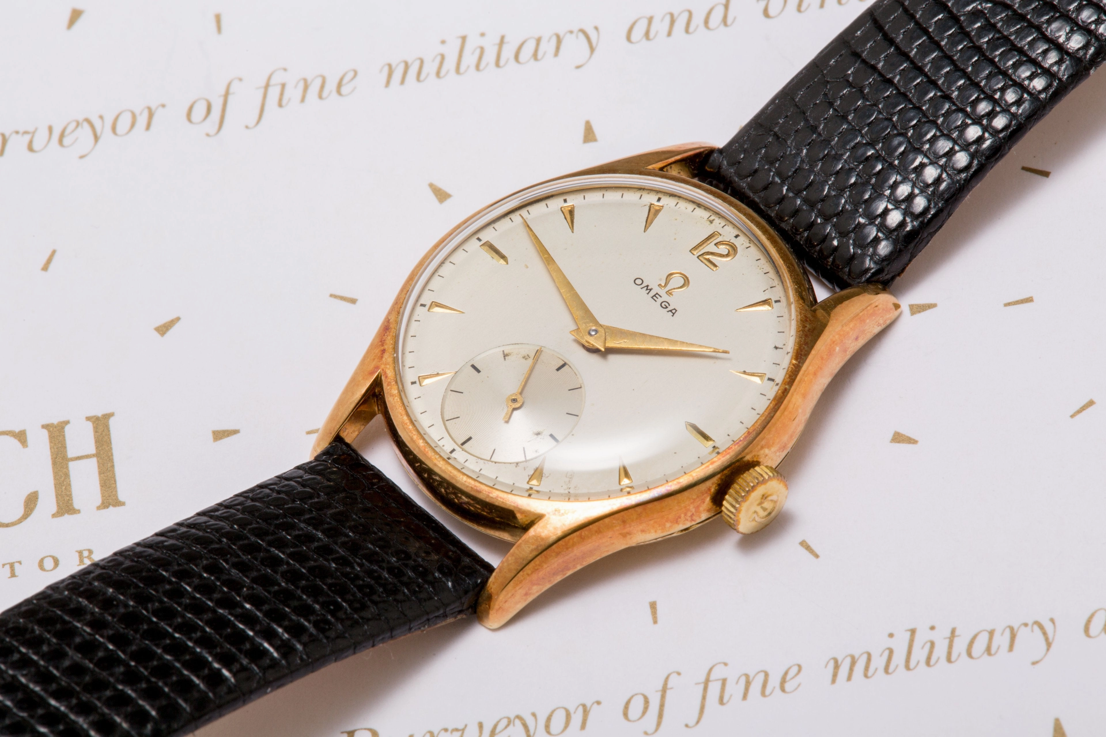 Omega Cal 265 "Tressor" solid 14 ct gold SOLD