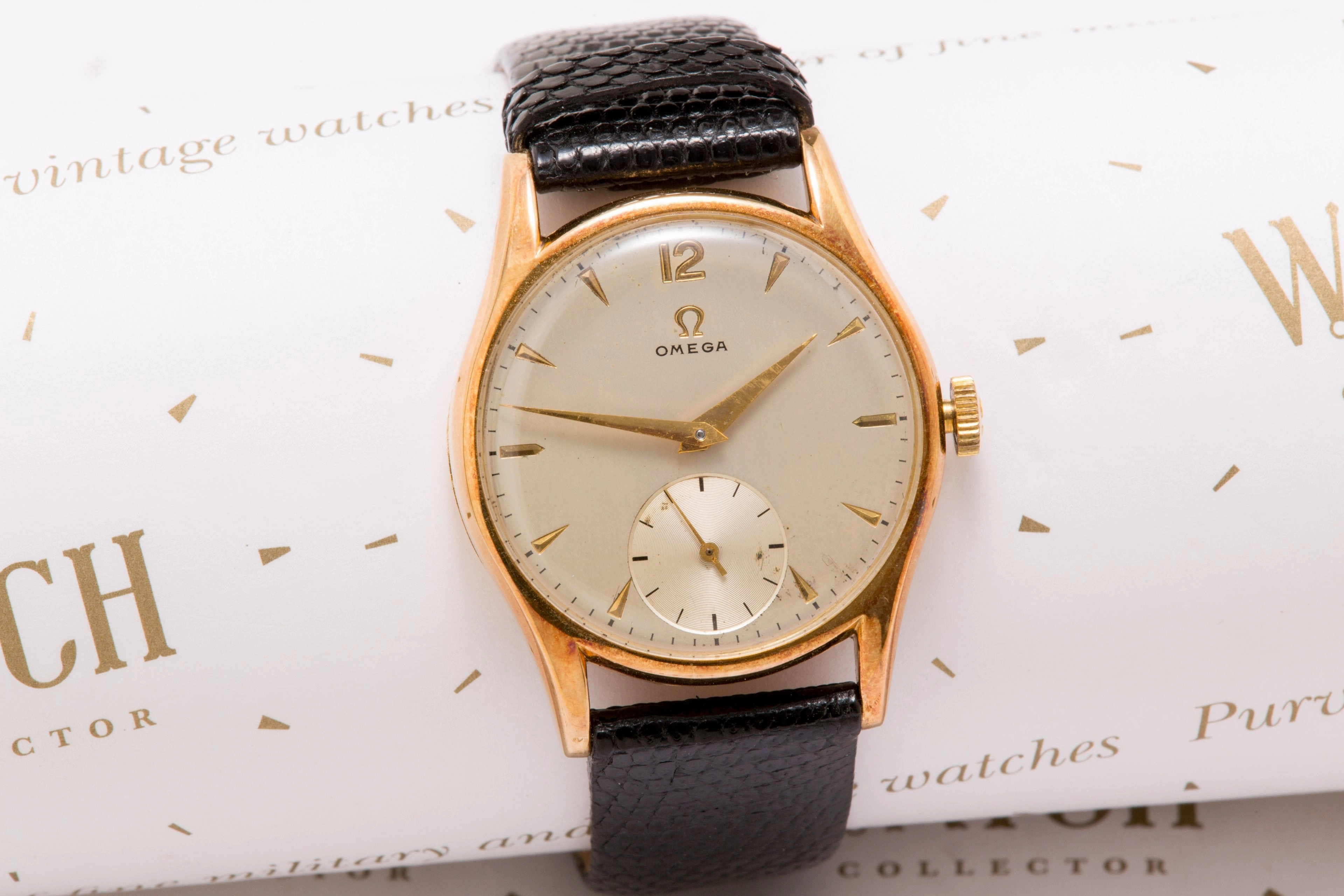 Omega Cal 265 "Tressor" solid 14 ct gold SOLD