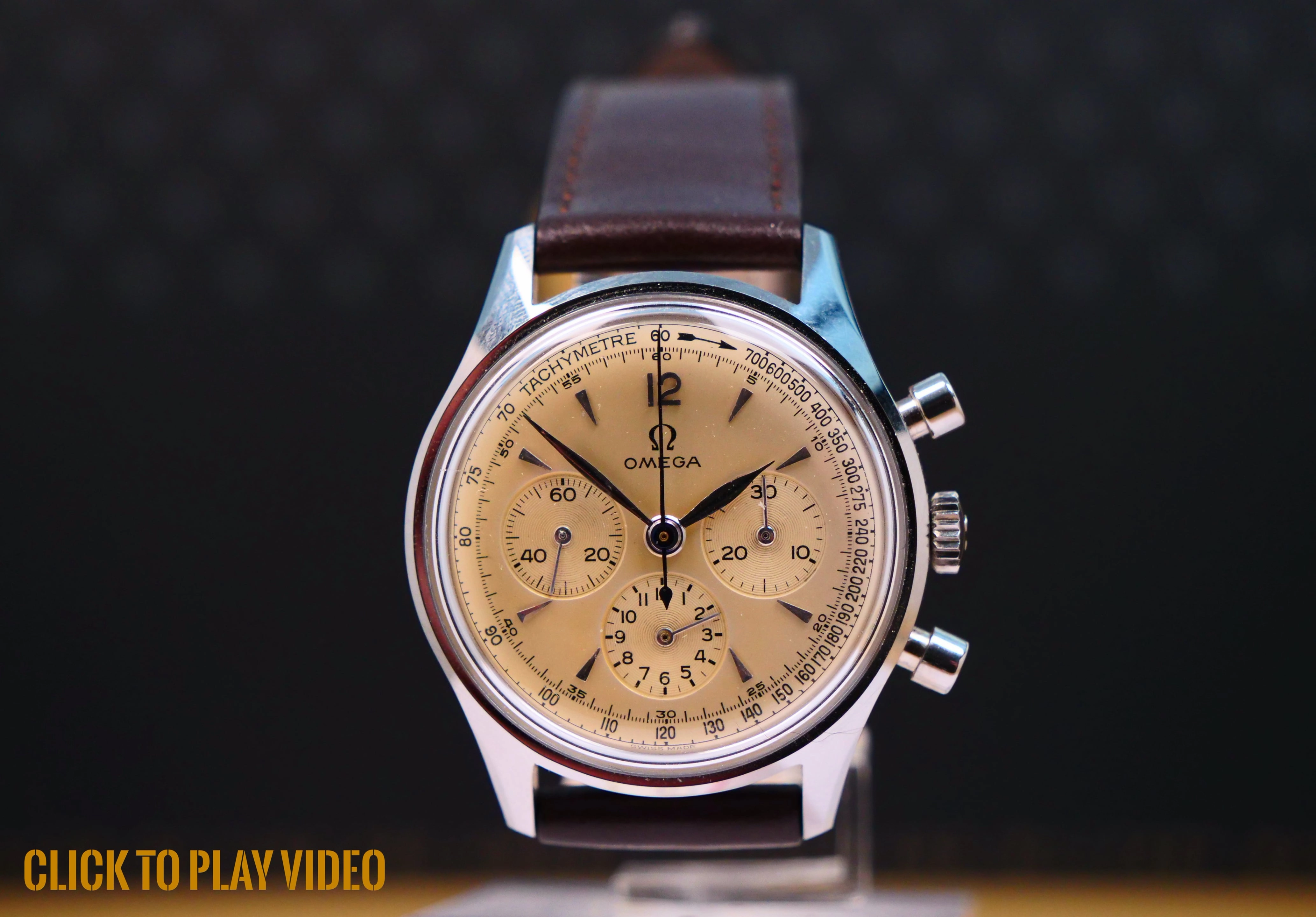 Omega chronograph Ref 2451 with extract from the archives