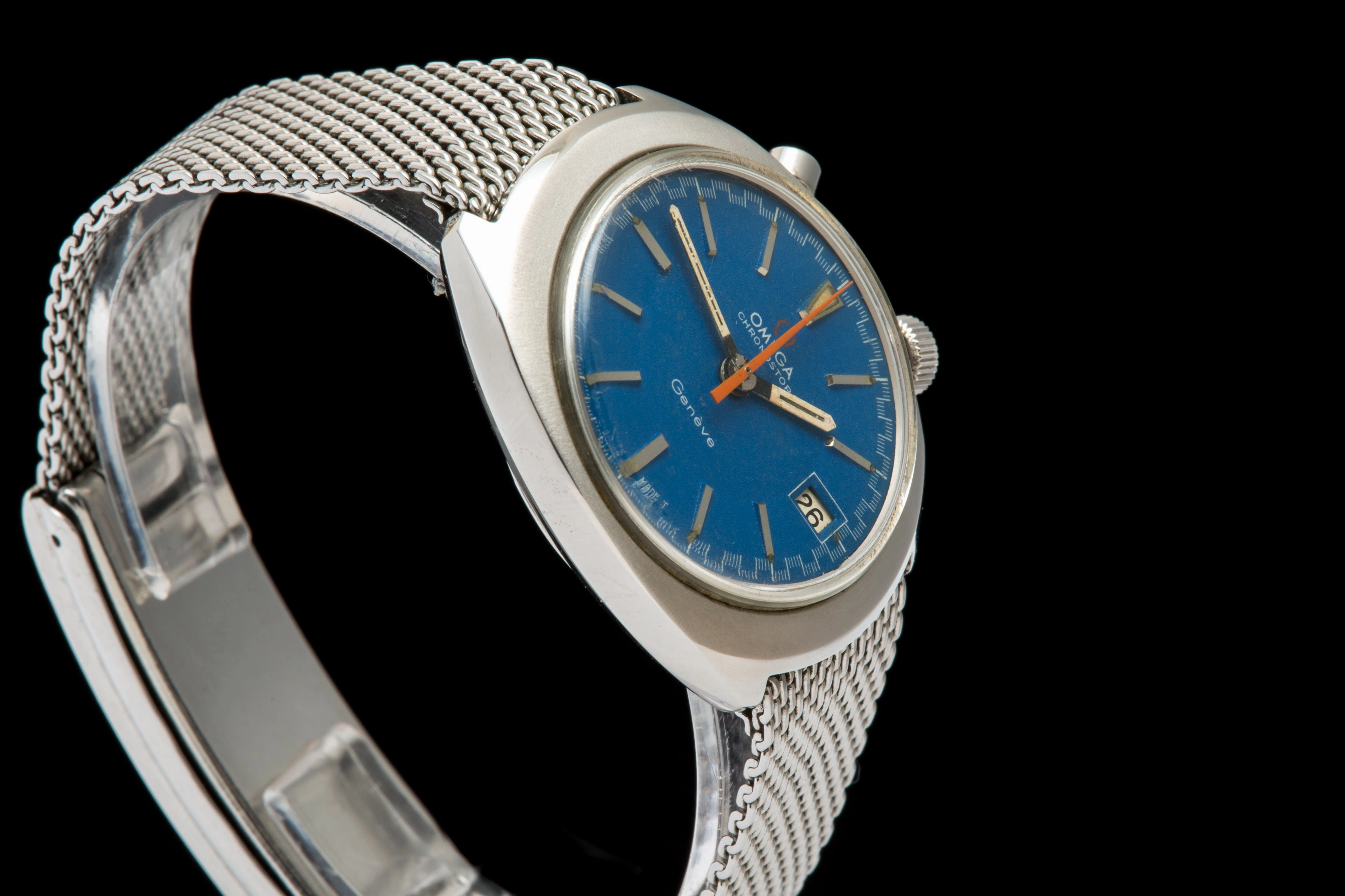 Omega Chronostop Driver rare blue dial