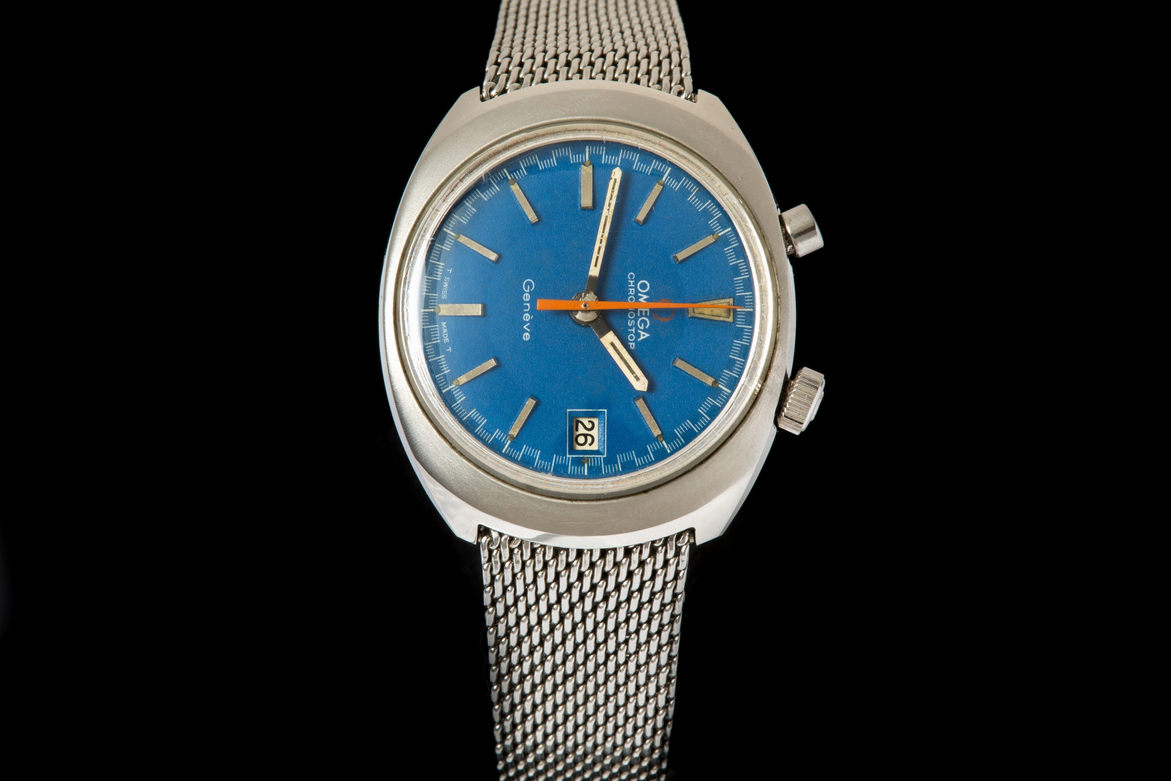 Omega Chronostop Driver rare blue dial