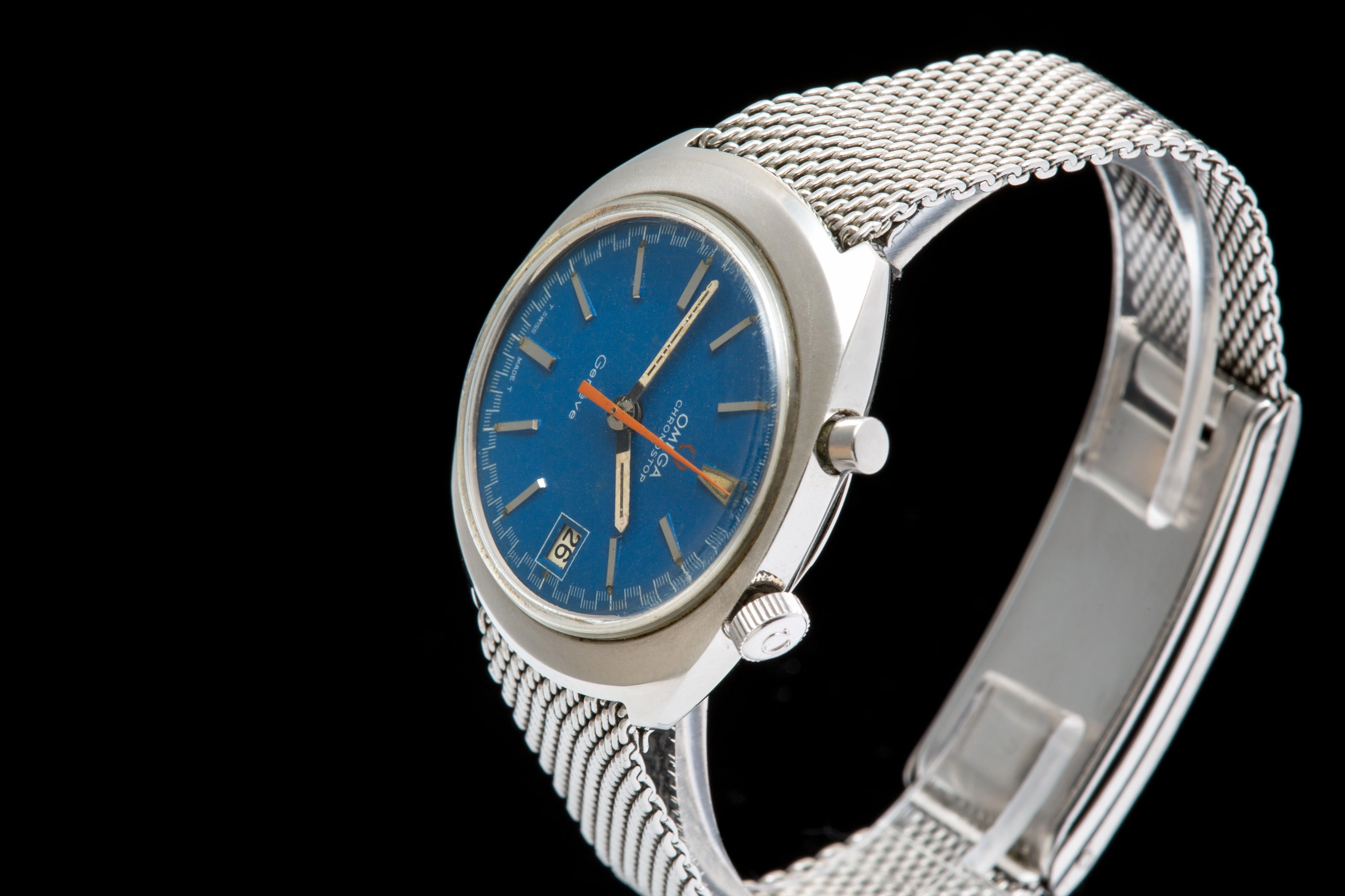 Omega Chronostop Driver rare blue dial