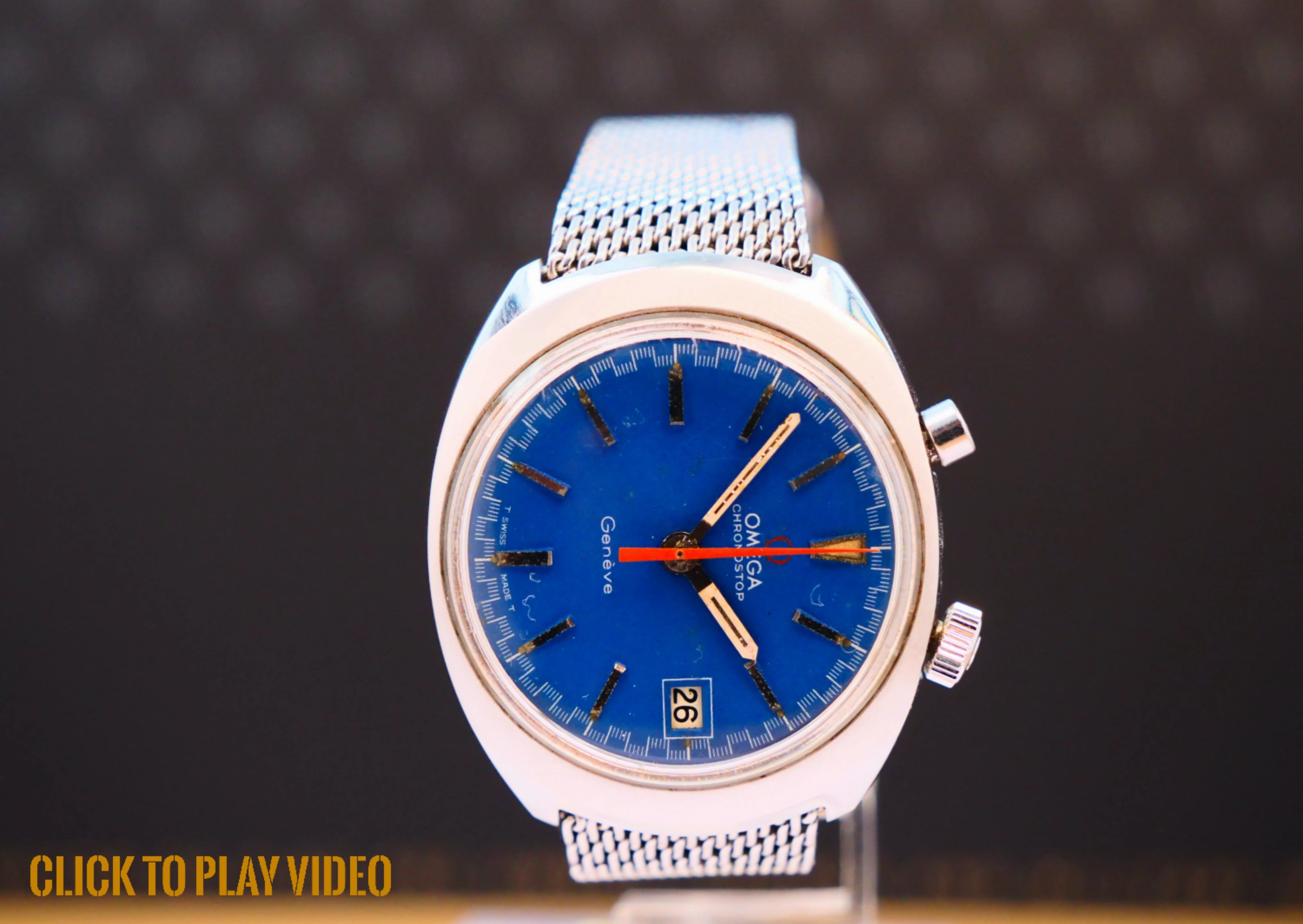 Omega Chronostop Driver rare blue dial