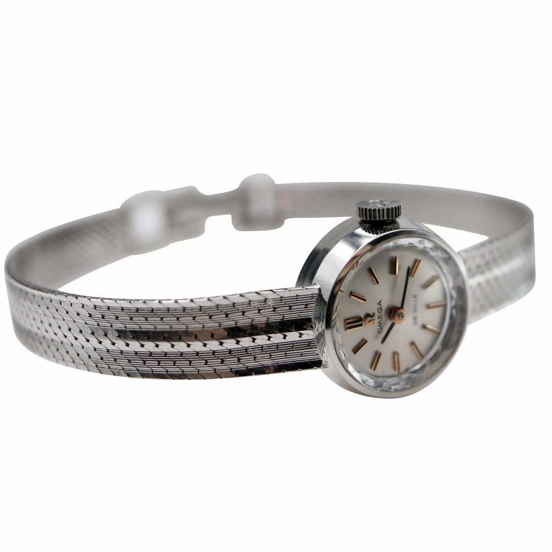 Omega De Ville 18k White Gold Ladies Vintage Watch