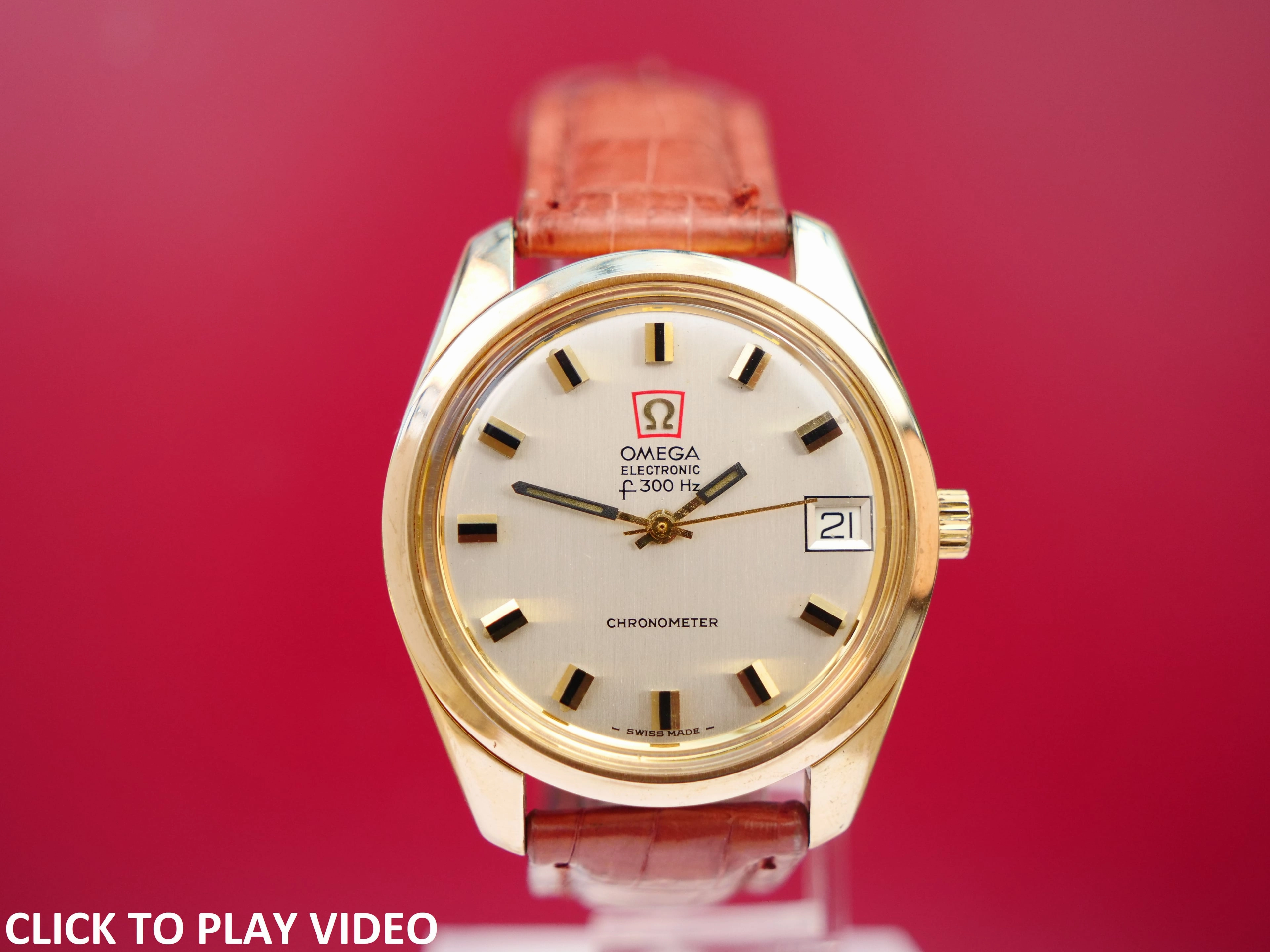 Omega F300 solid gold