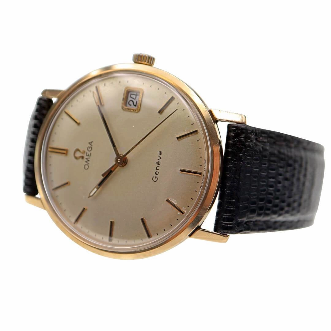 Omega Geneve 9ct Gold, Year 1967 Mens Vintage Watch