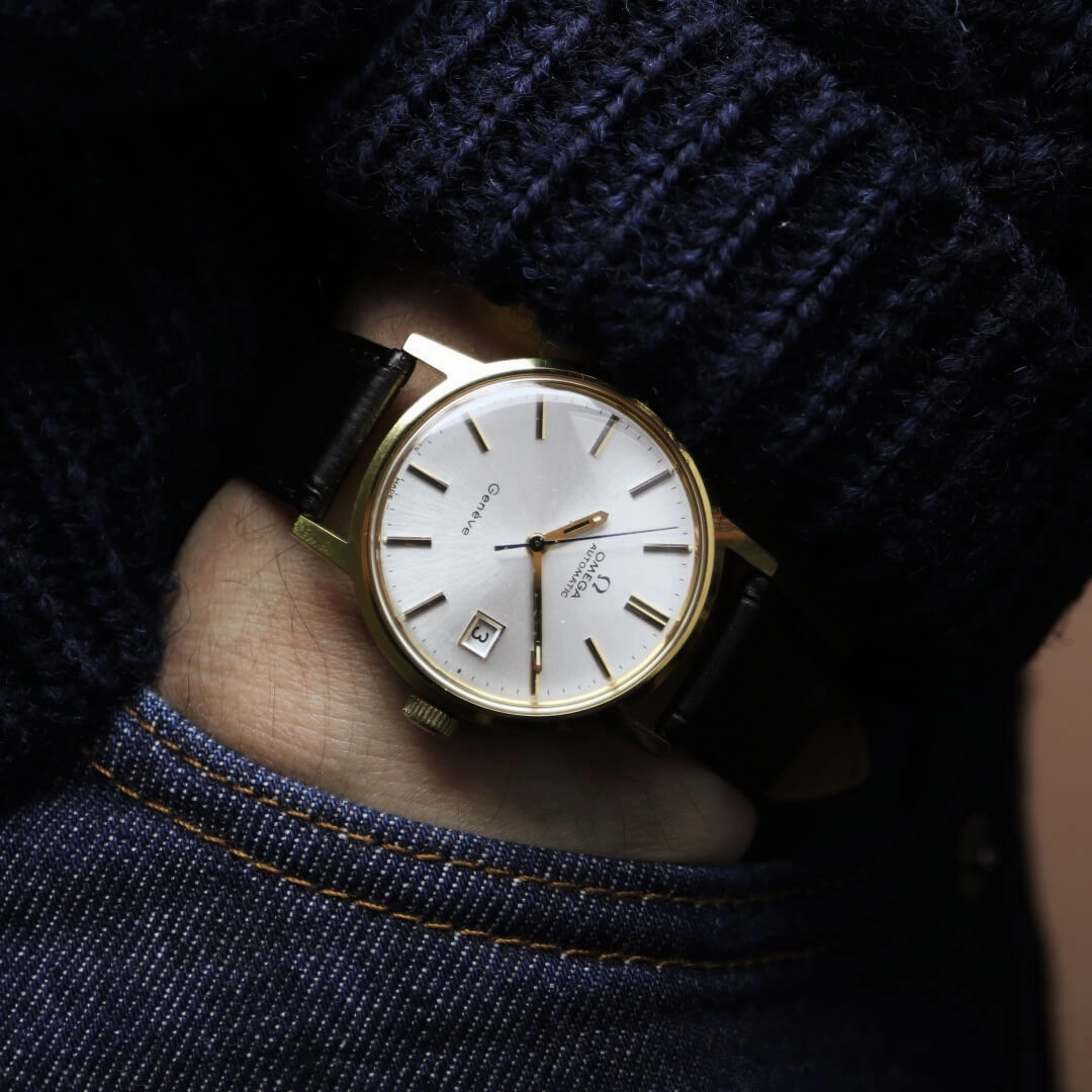 Omega Genve 166.098, 1972, Gold Vintage Watch
