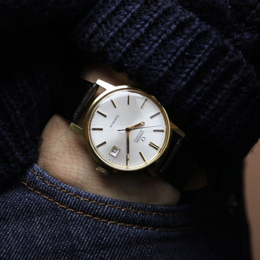 Omega Genve 166.098, 1972, Gold Vintage Watch