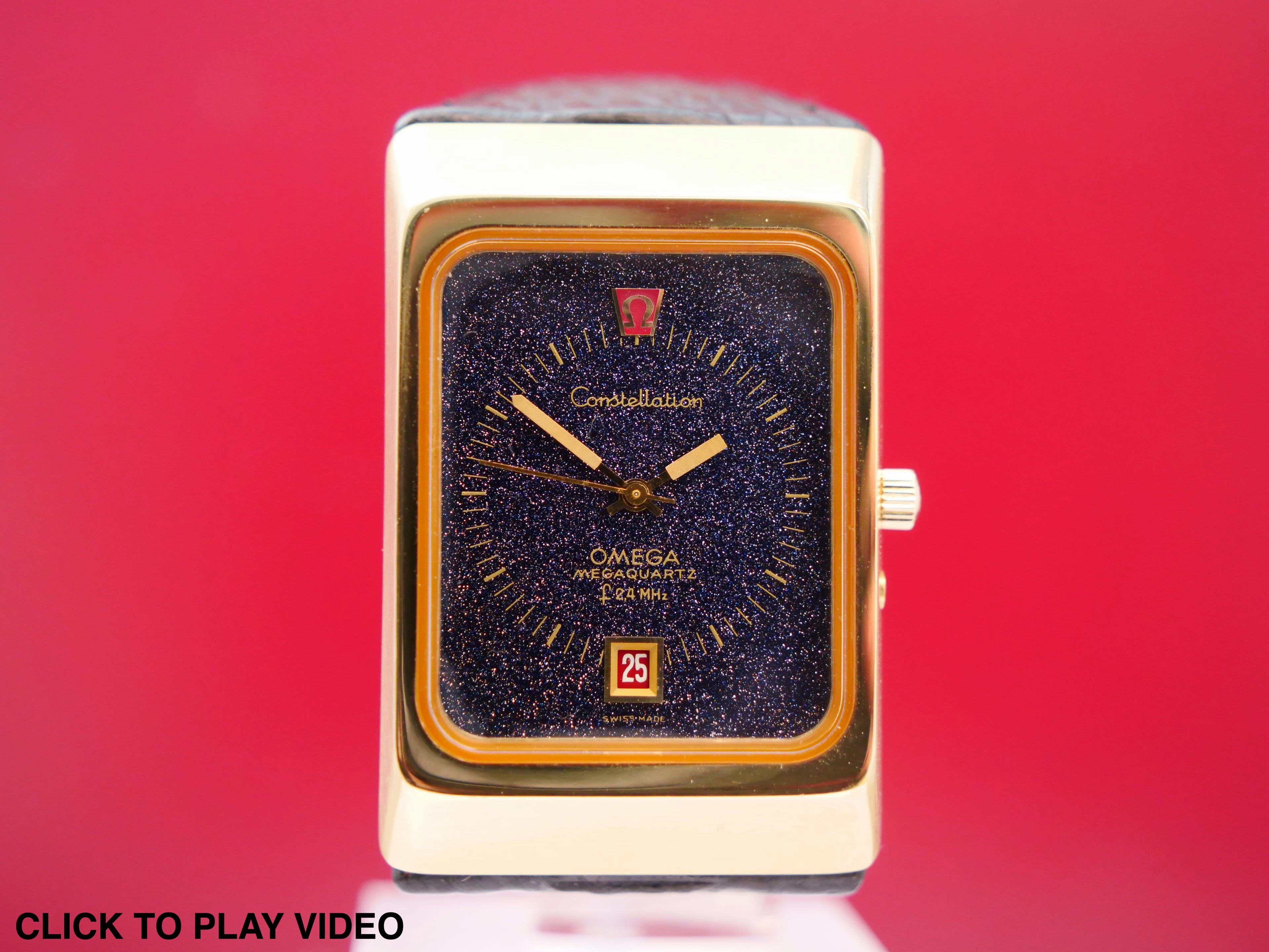 Omega megaquartz 18ct gold stardust