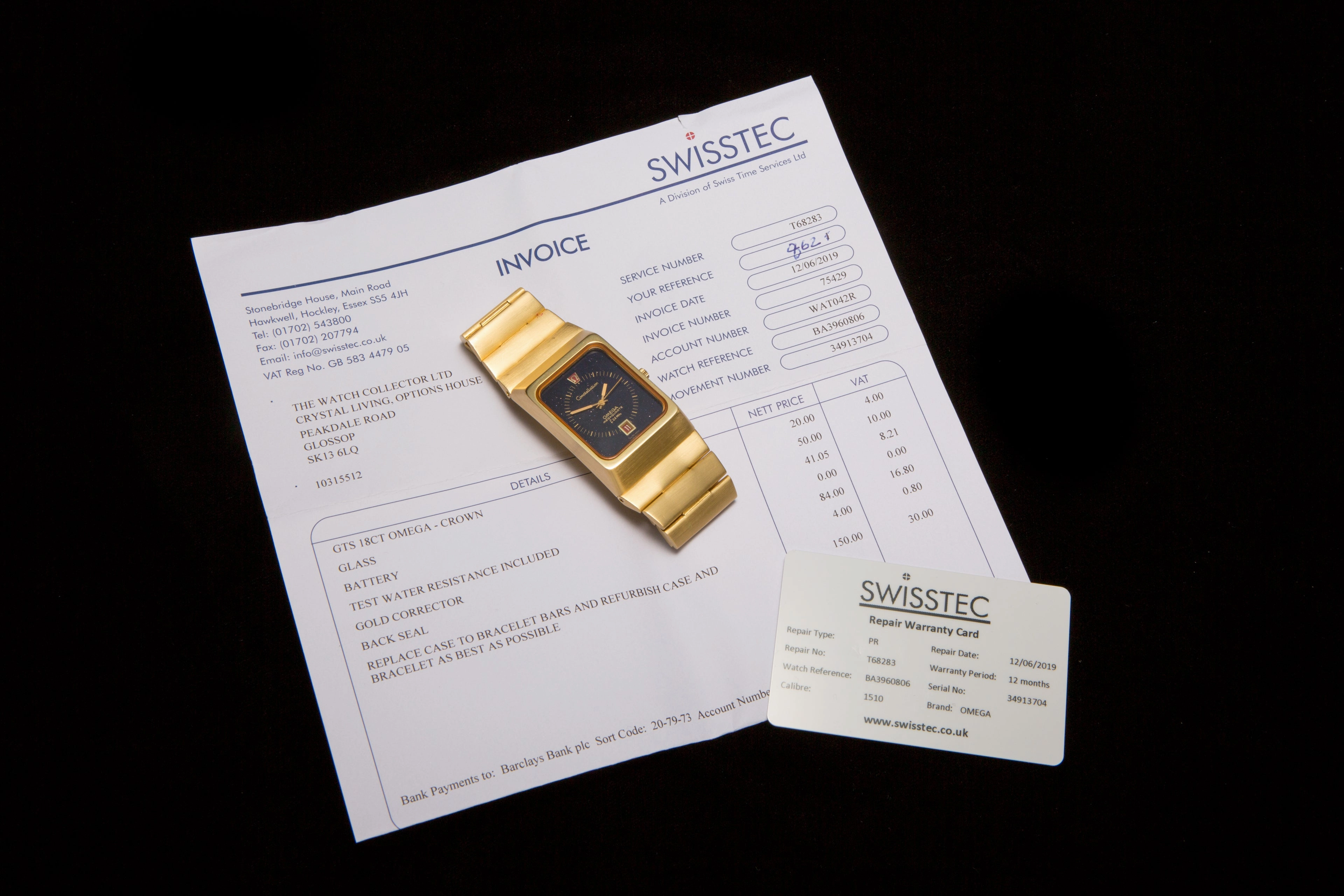 Omega megaquartz 2.4 MHz 18 ct  SOLD