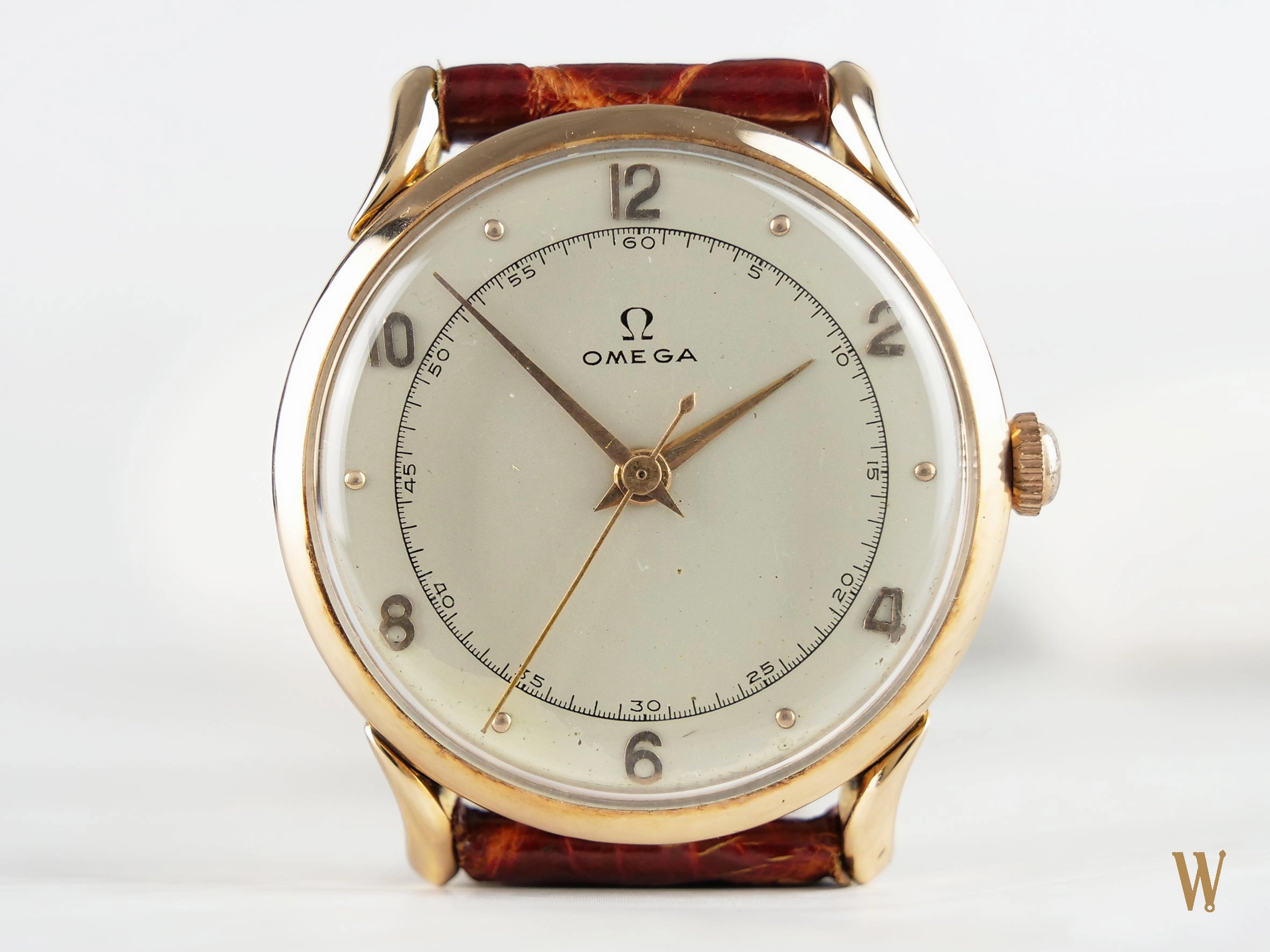 Omega Rare vintage 18ct Rose Gold Jumbo