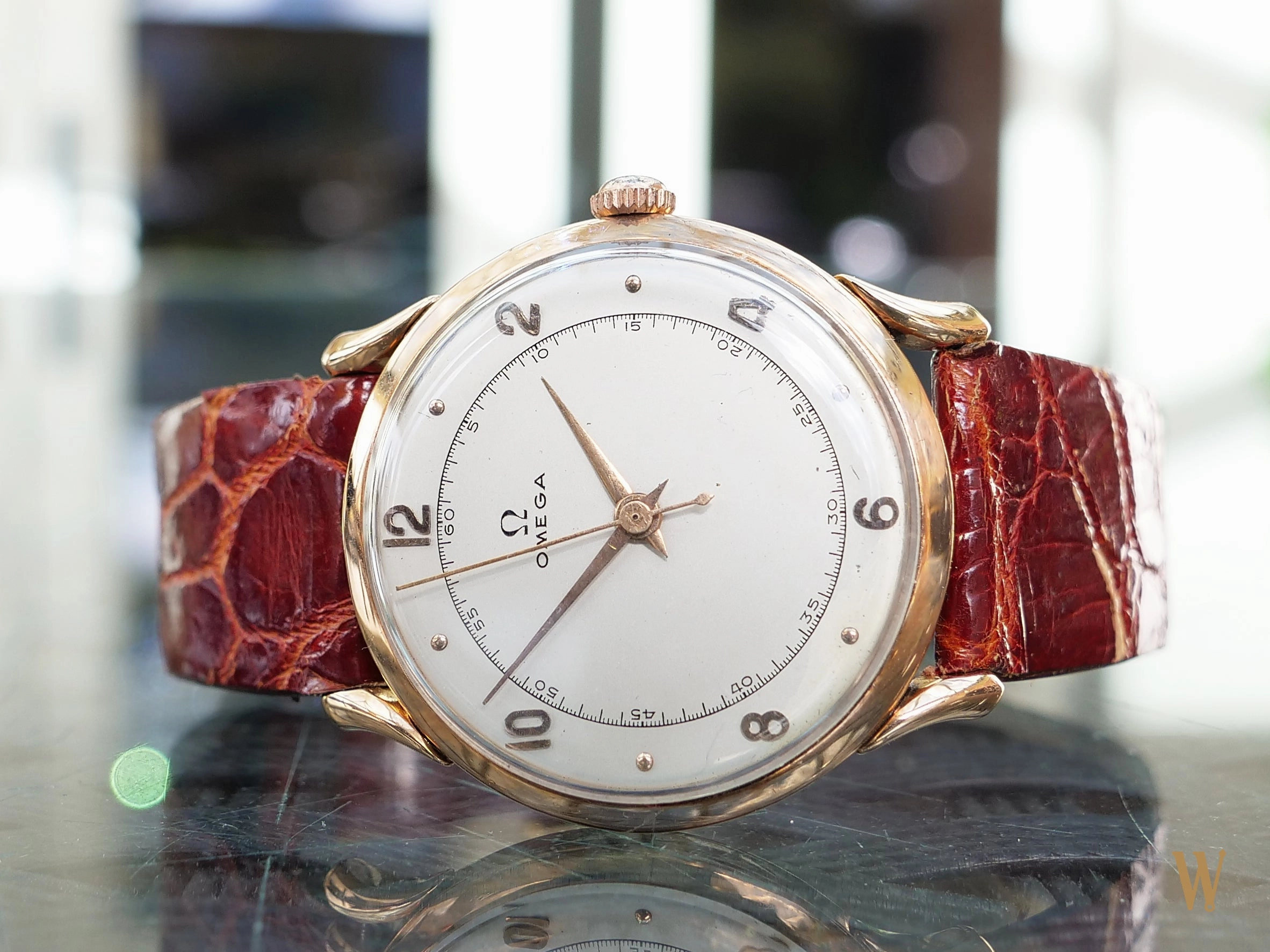 Omega Rare vintage 18ct Rose Gold Jumbo
