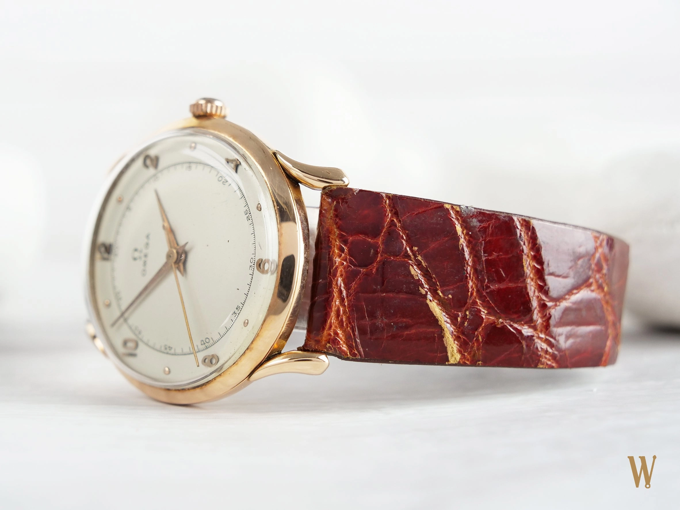 Omega Rare vintage 18ct Rose Gold Jumbo