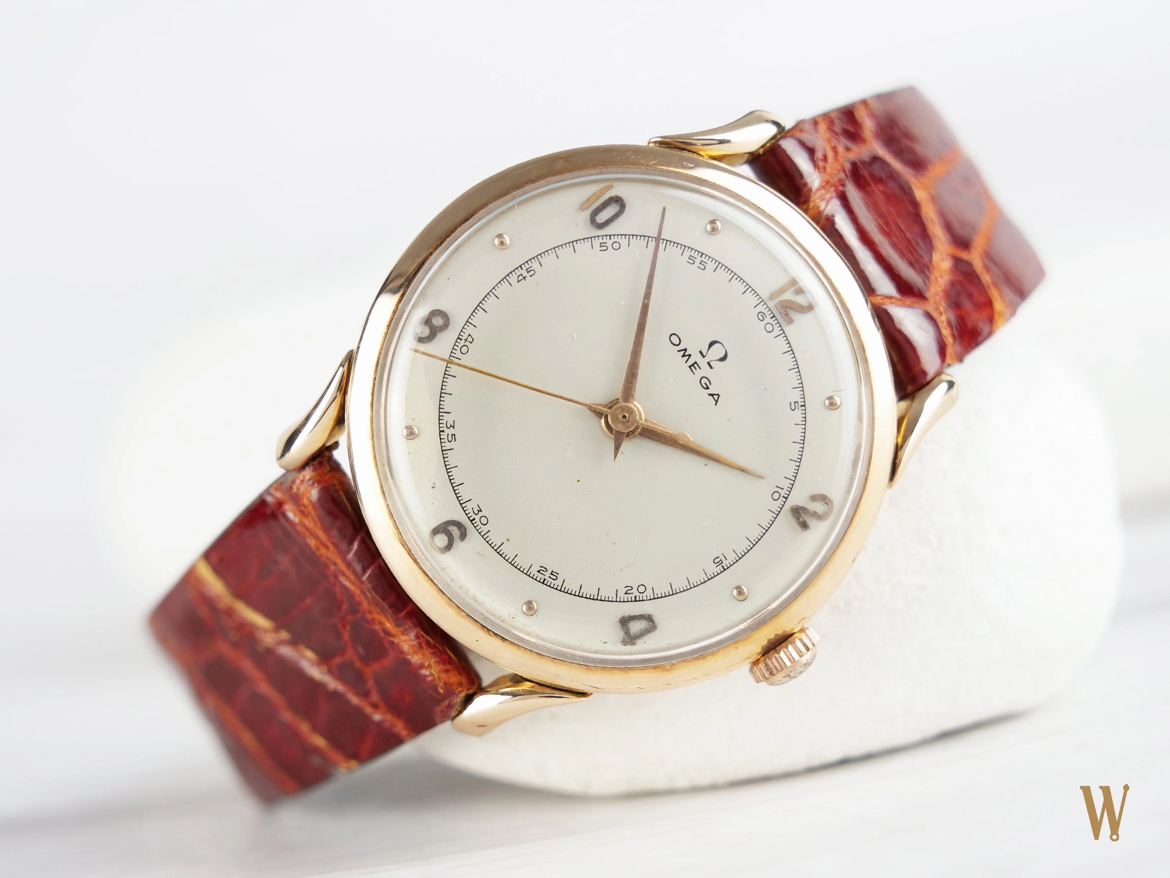 Omega Rare vintage 18ct Rose Gold Jumbo