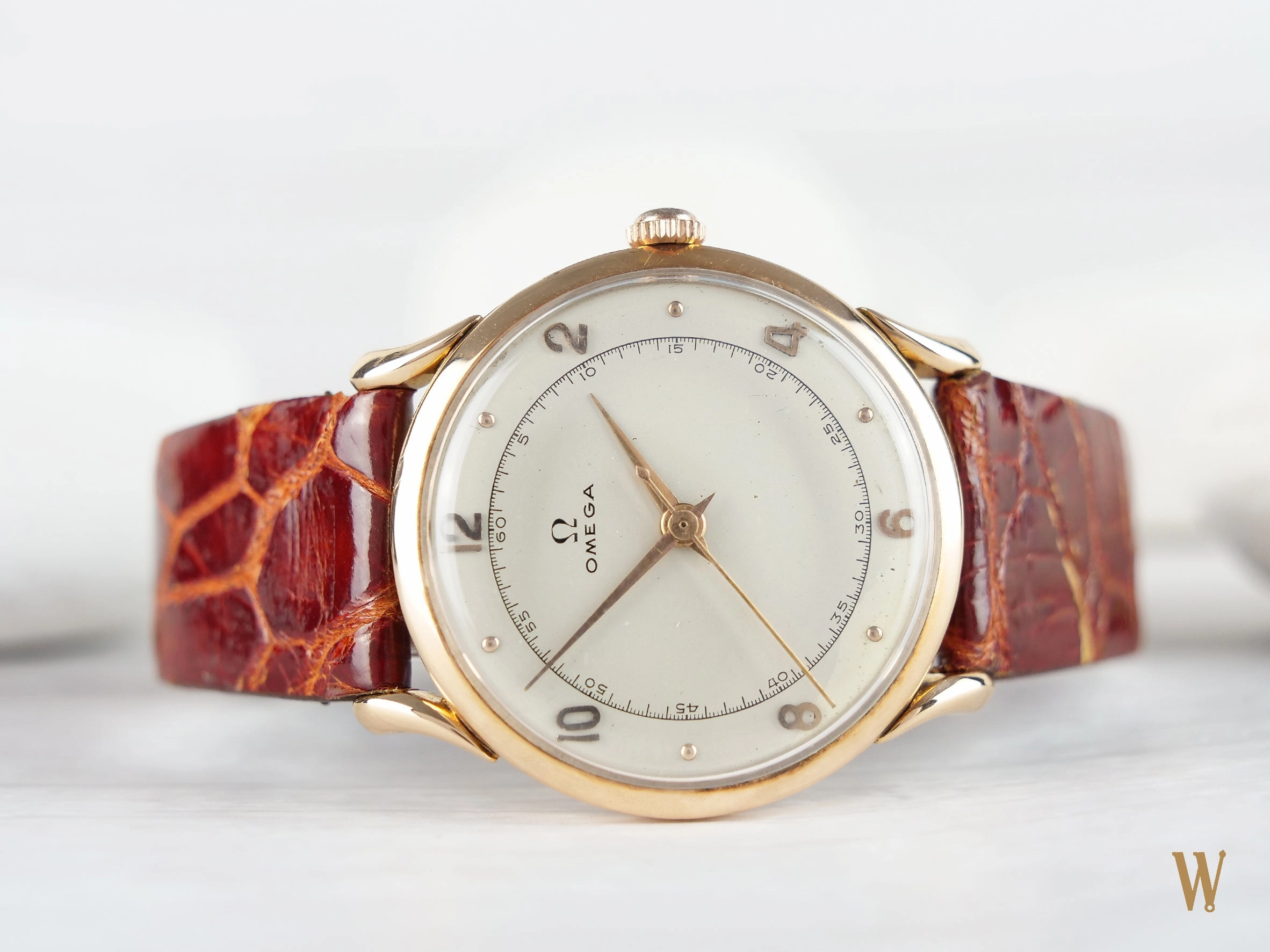 Omega Rare vintage 18ct Rose Gold Jumbo