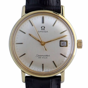 Omega Seamaster De Ville, 14k Gold Cap, Year 1968 Men's Vintage Watch