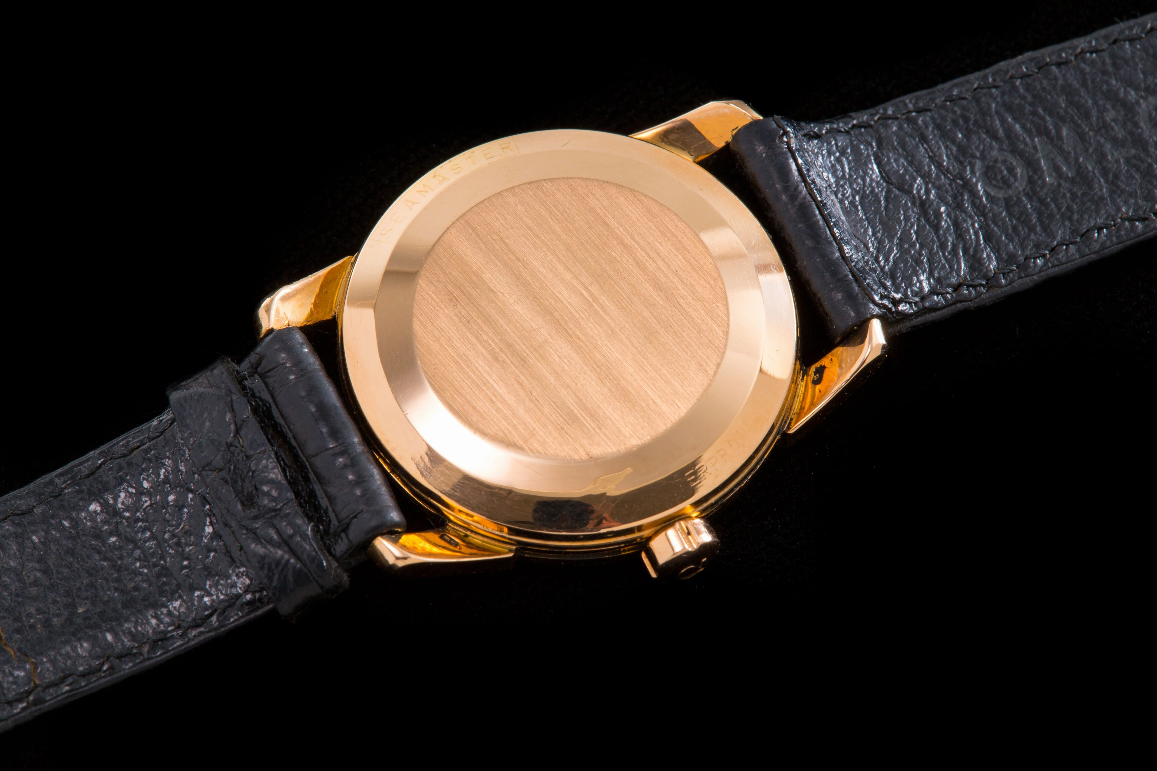 Omega Seamaster Rose gold with black gilt starburst dial