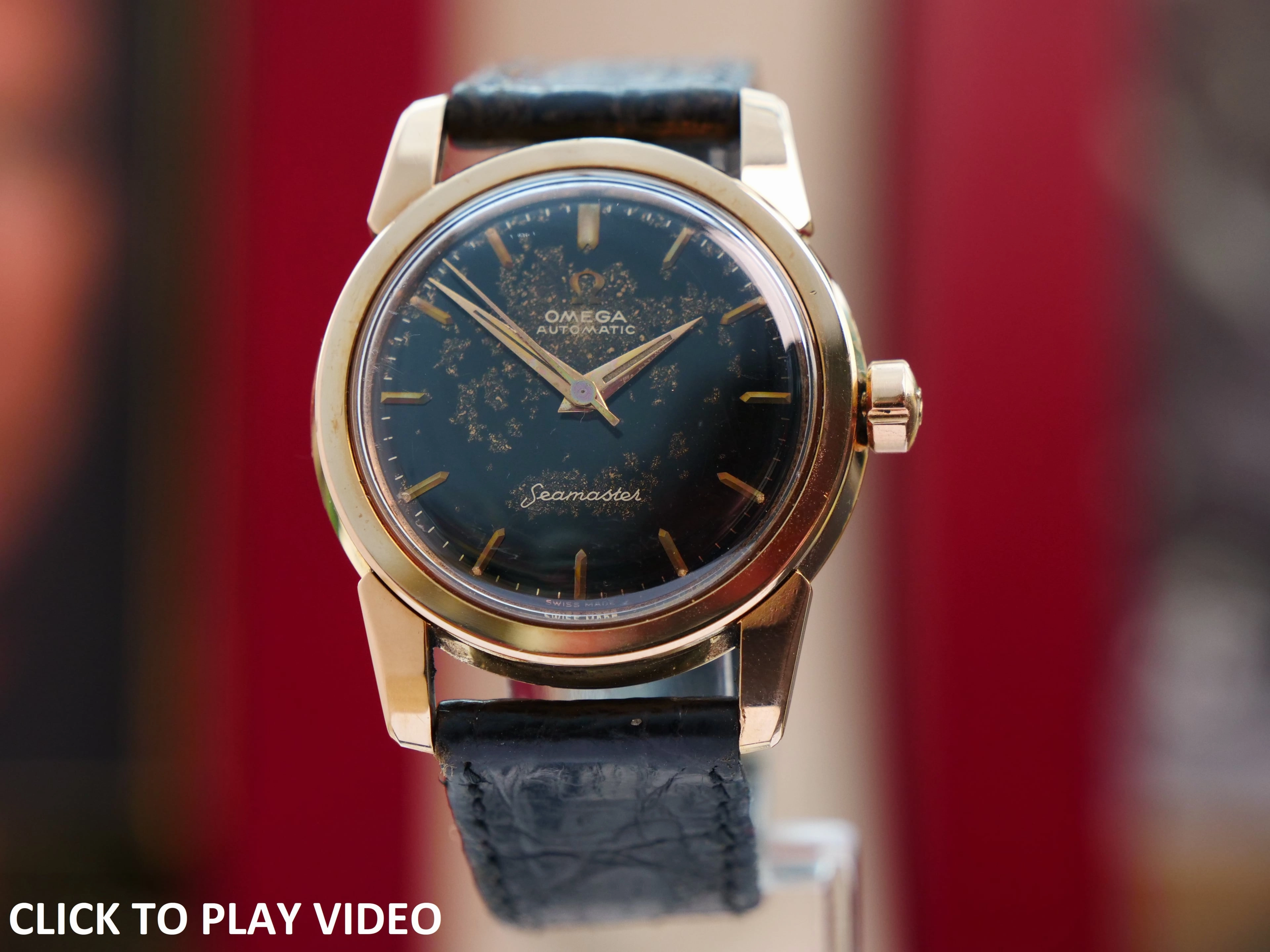Omega Seamaster Rose gold with black gilt starburst dial