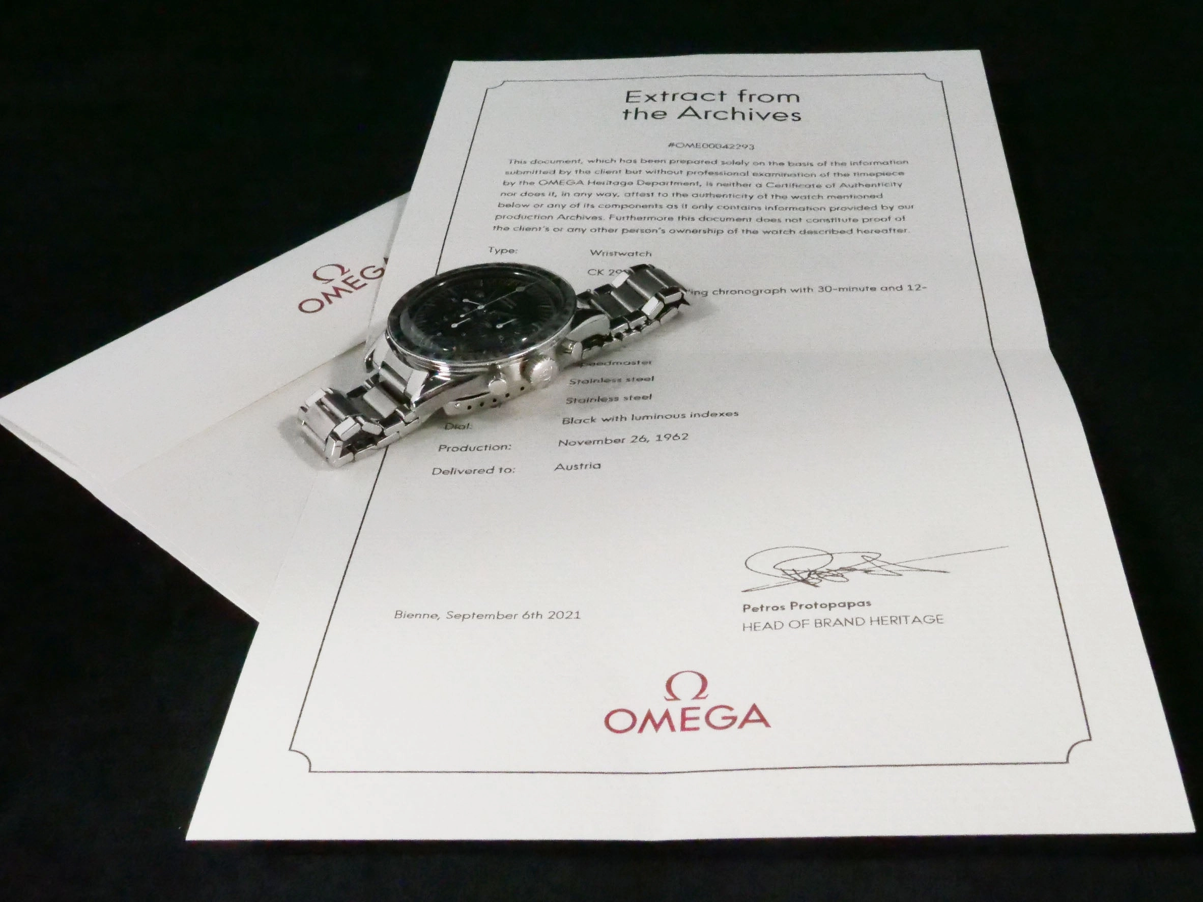 Omega Speedmaster 2998