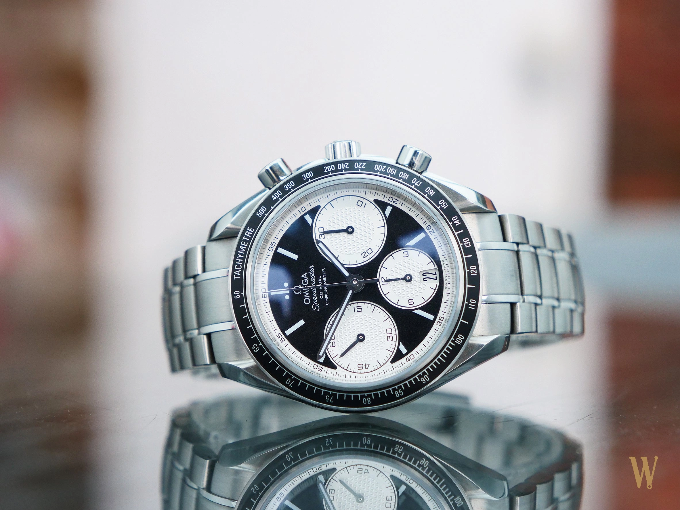 Omega Speedmaster Racing Reverse Panda Dial