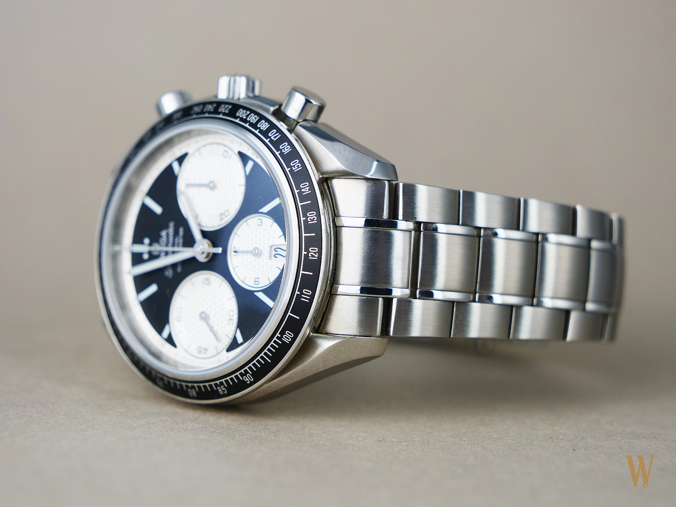 Omega Speedmaster Racing Reverse Panda Dial