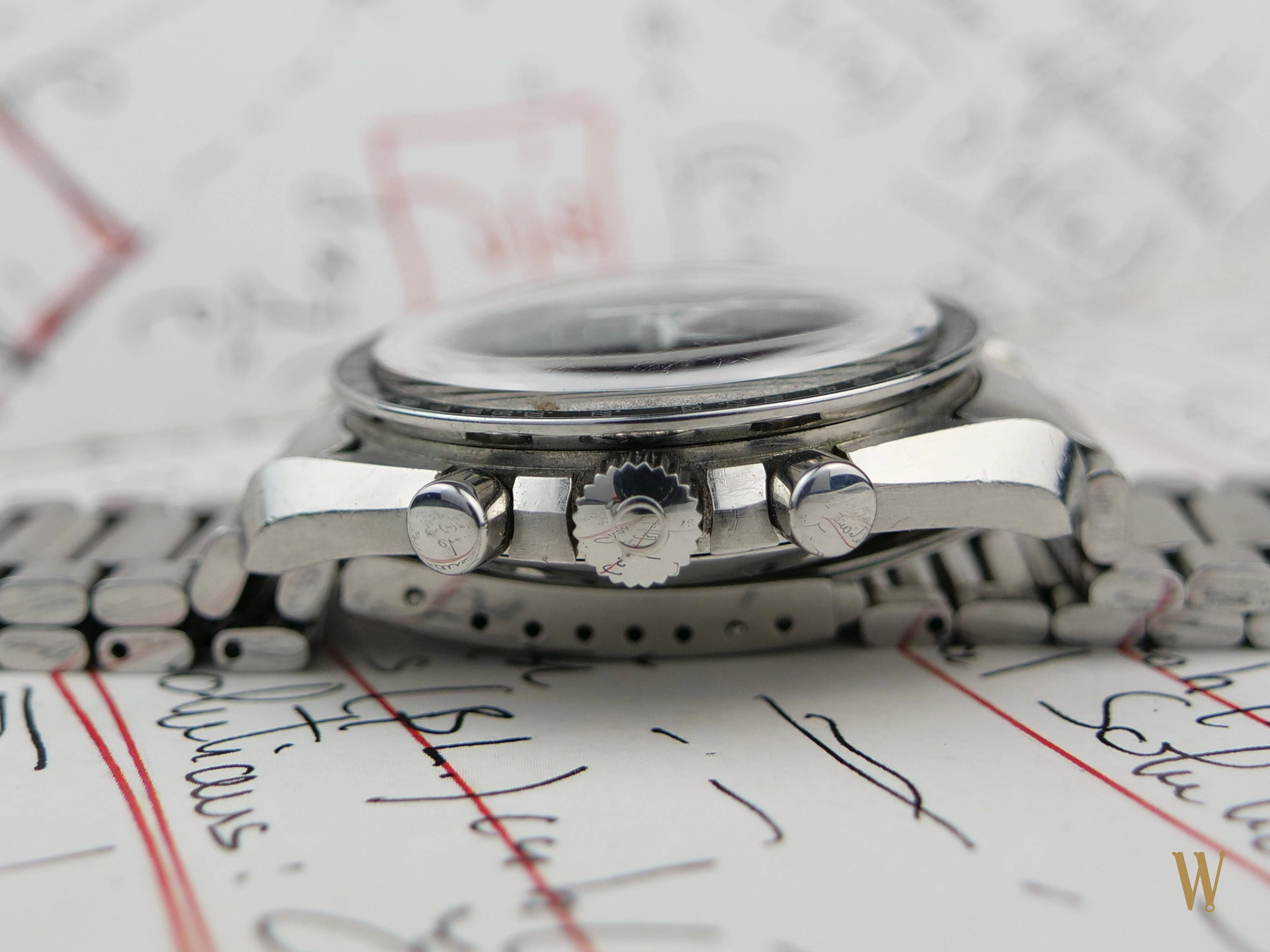 Omega Speedmaster Straight Writing with Box and Papers.