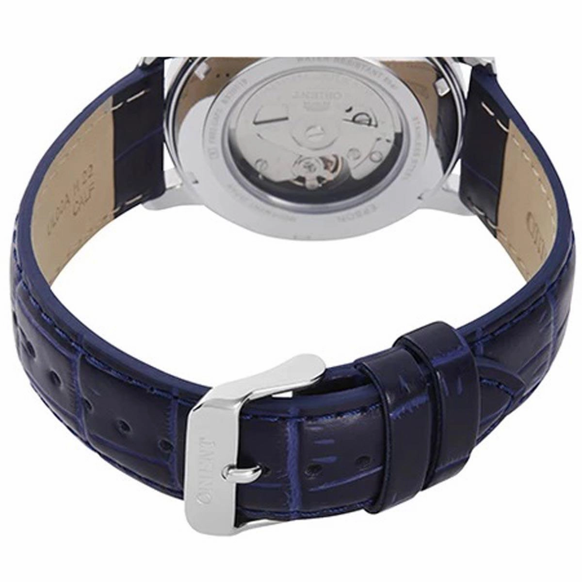 Orient Men's Automatic Watch - Commuter Blue Dial Leather Strap | RA-AA0C05L19A