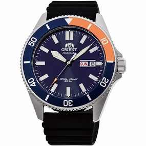 Orient Men's Automatic Watch - Kanno Blue Dial Black Silicone Strap | RA-AA0916L19B