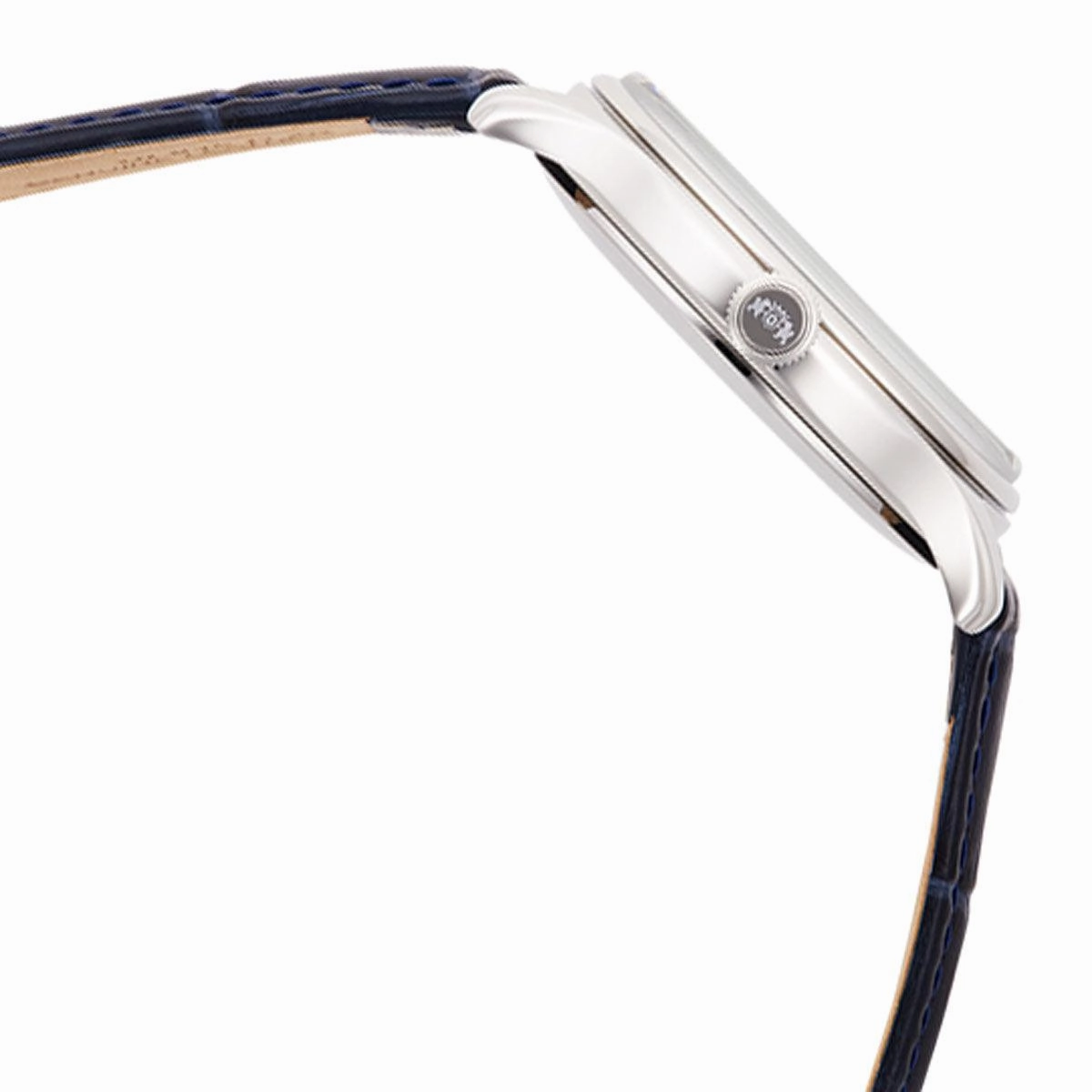 Orient Men's Quartz Watch - Bambino Blue Open Heart Dial Leather Strap | RA-AG0015L00C
