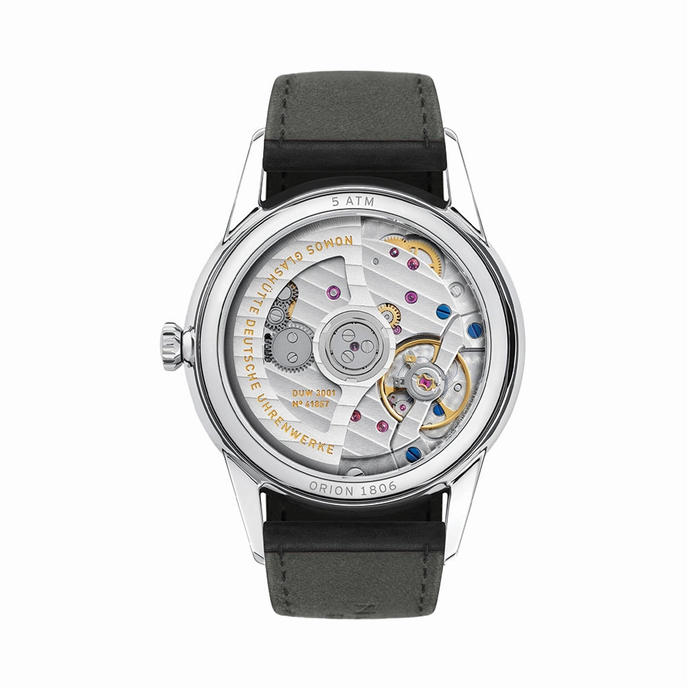 Orion Neomatik Sapphire Back 36mm - Black on Leather Strap