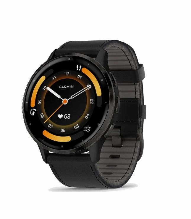 Orologio Garmin Venu 3 Black & Slate con cinturino in pelle