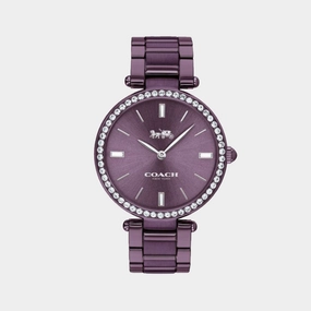 Park Women Quartz Purple Dial Analog Stainless Steel Watch 14503422